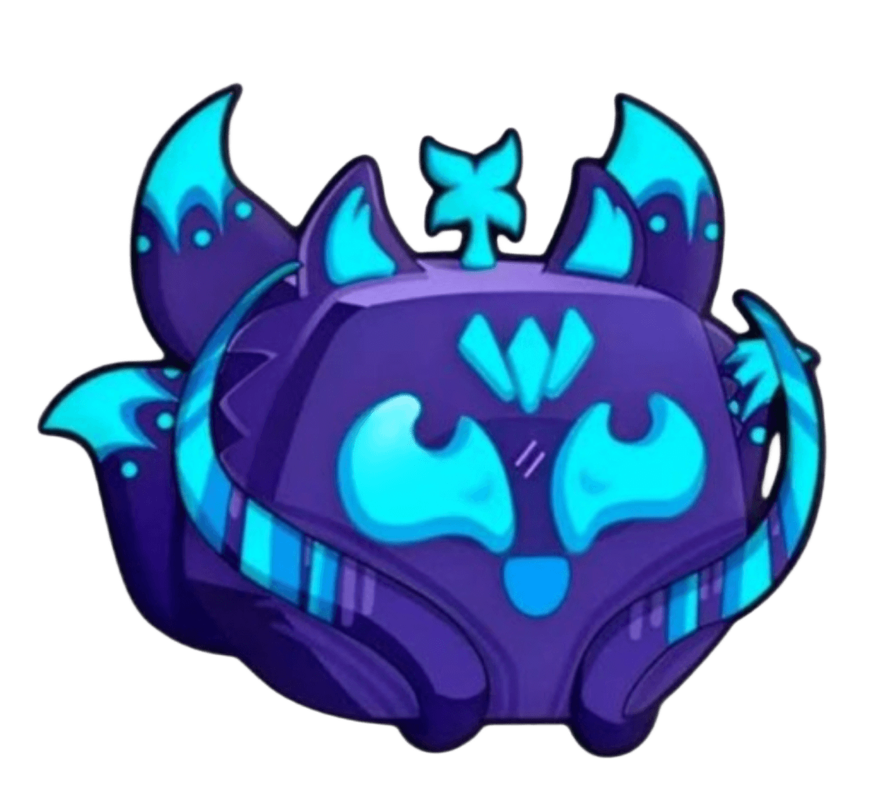 AI Background Removal: Purple & Cyan Digital Creature Art