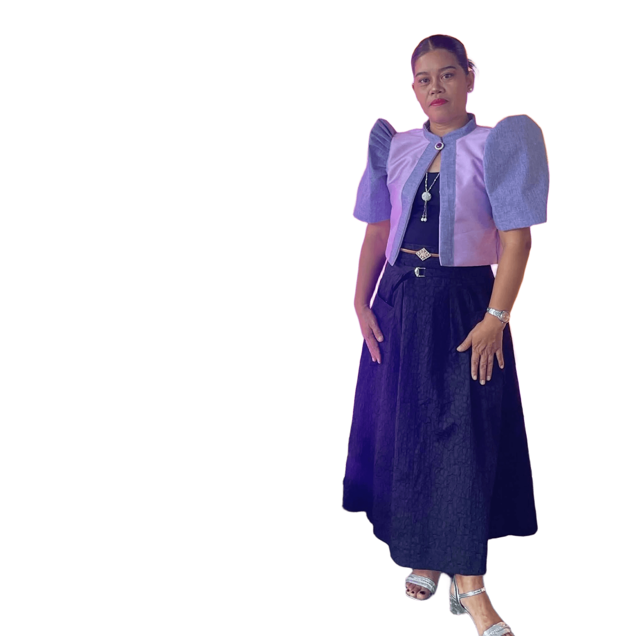 AI Background Removal: Woman in Formal Dress - BgRemovit