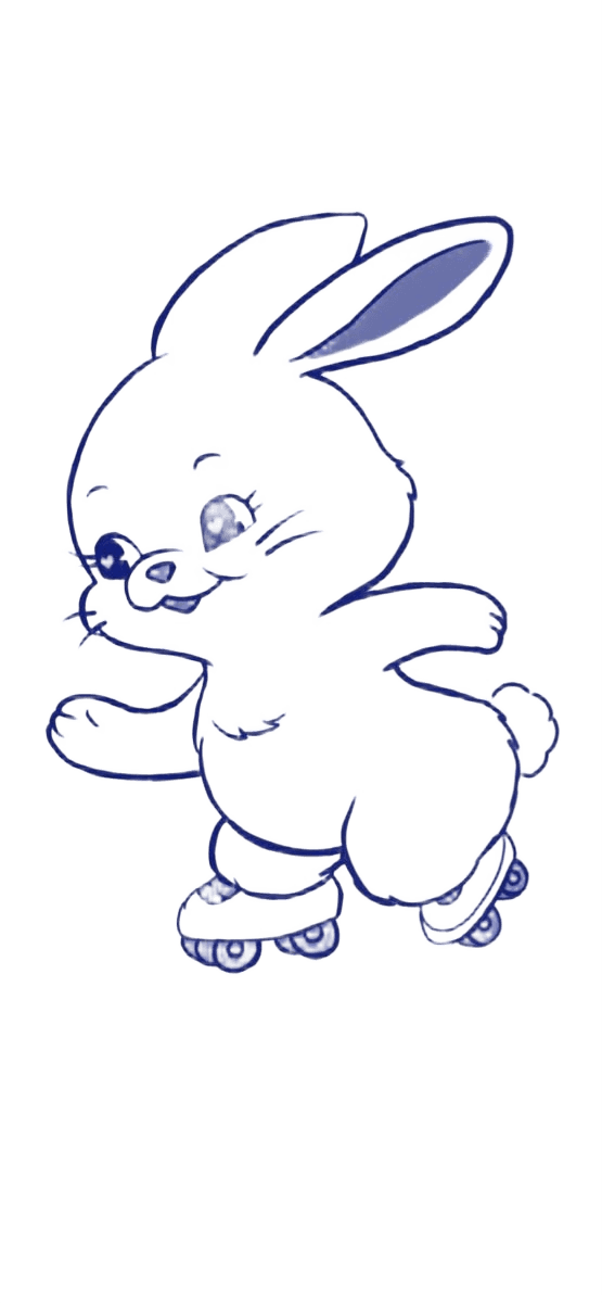 Flawless Background Removal for Cartoon Bunny Line Art