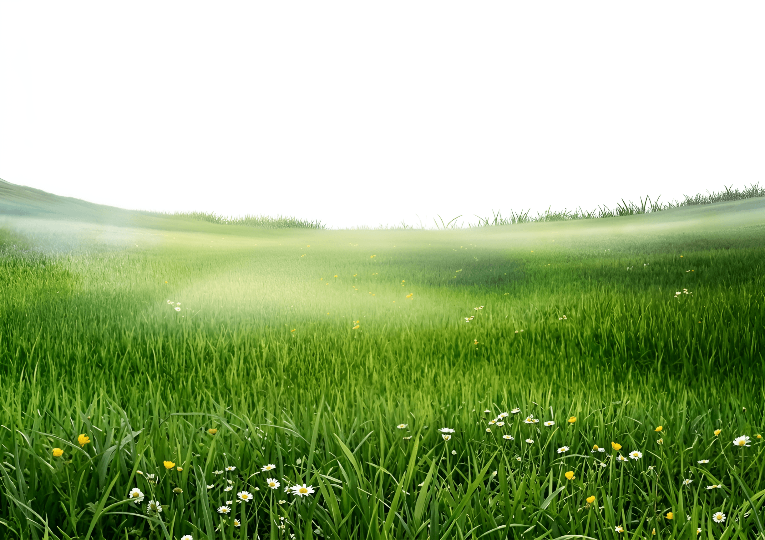 AI Image Enhancer: Sharpen Grassy Field with Flowers