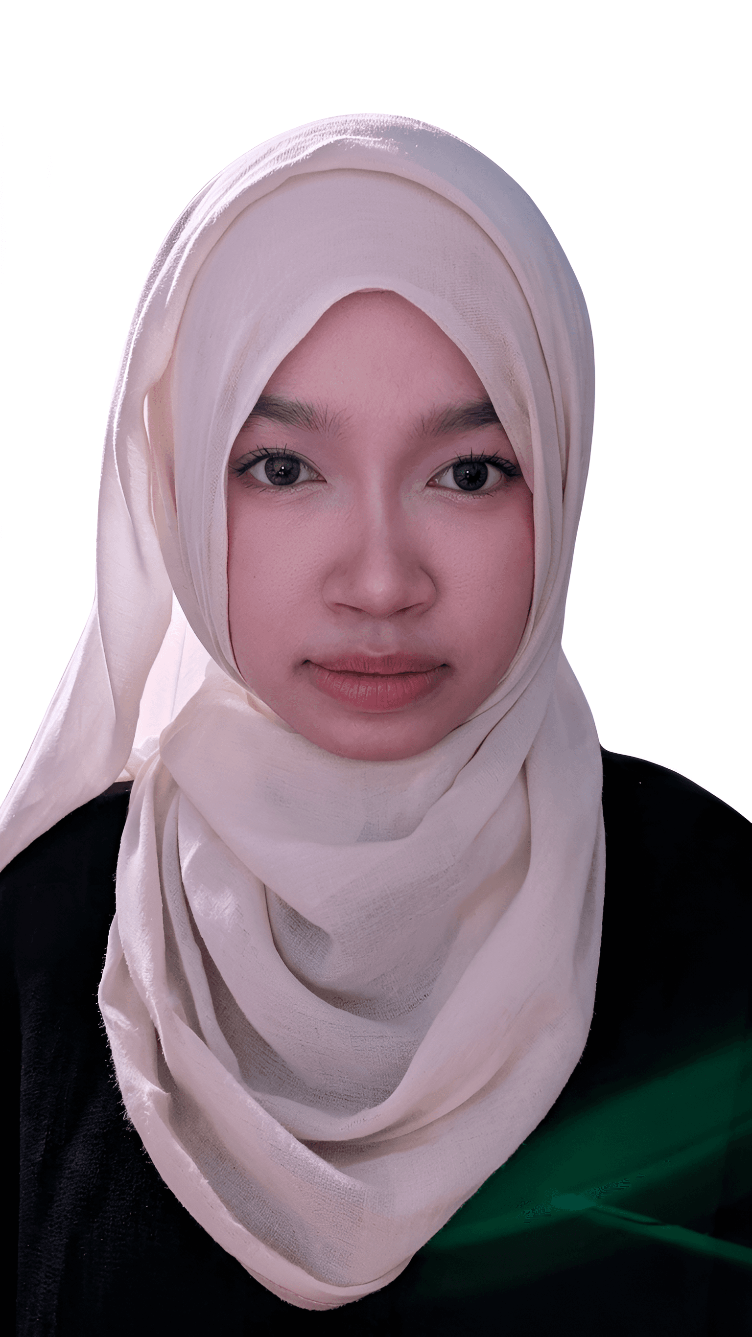 AI Image Upscale: Sharpened Portrait of Woman in Hijab
