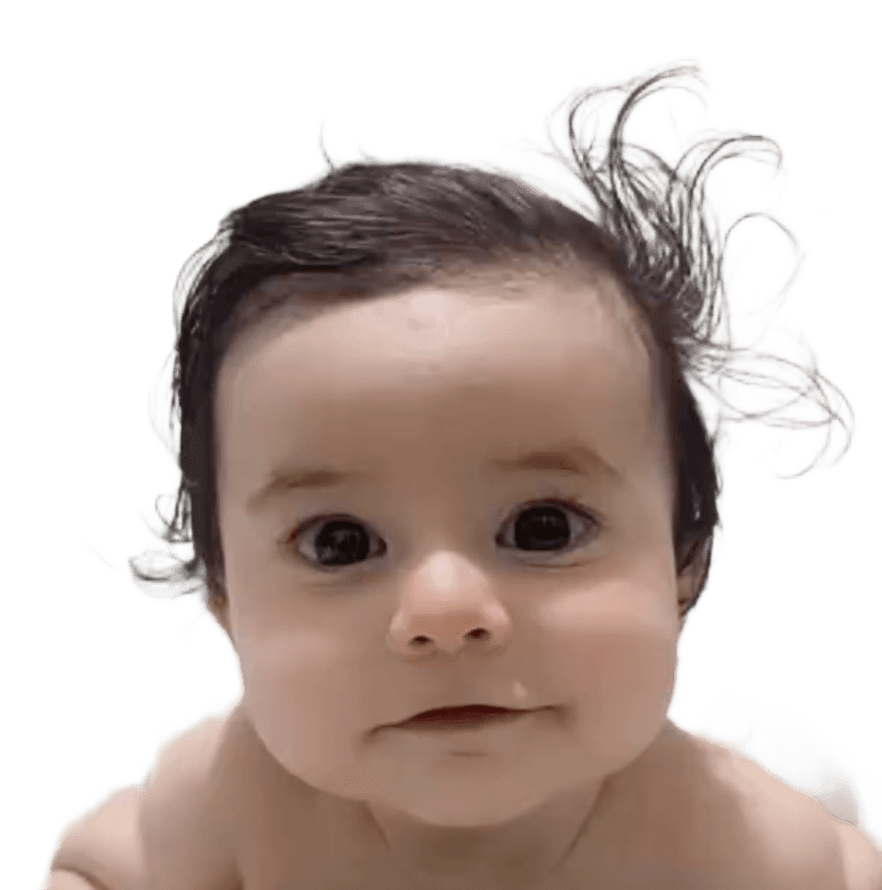 AI Background Removal: Baby Photo with Wispy Hair