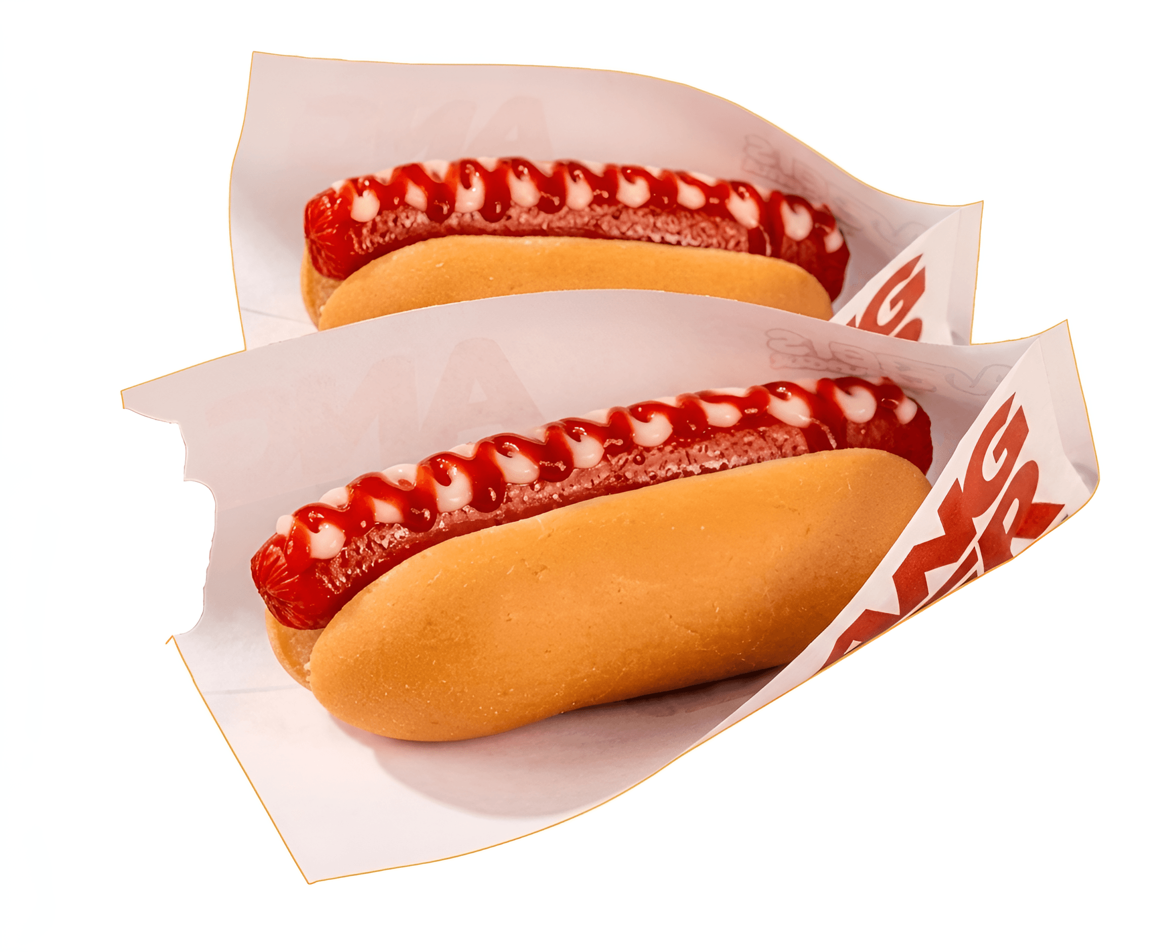 AI Upscale Hot Dogs with Ketchup & Mayo | Enhanced Food Photography
