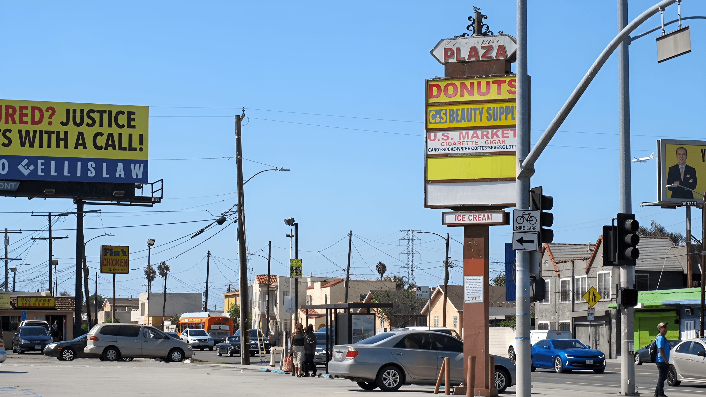 AI Image Upscale: Sharpen Urban Street Photo & Sign Details