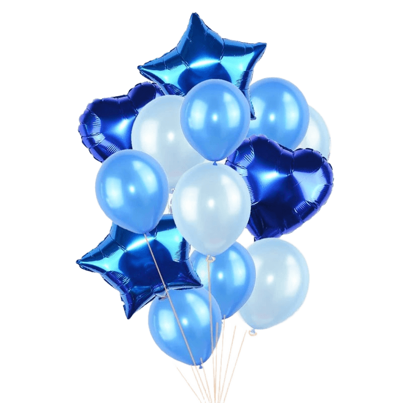 Remove Background from Blue & White Balloon Bunch | BgRemovit