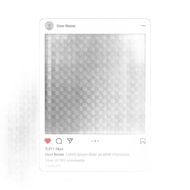 Remove Background from Instagram UI Template with AI | BgRemovit