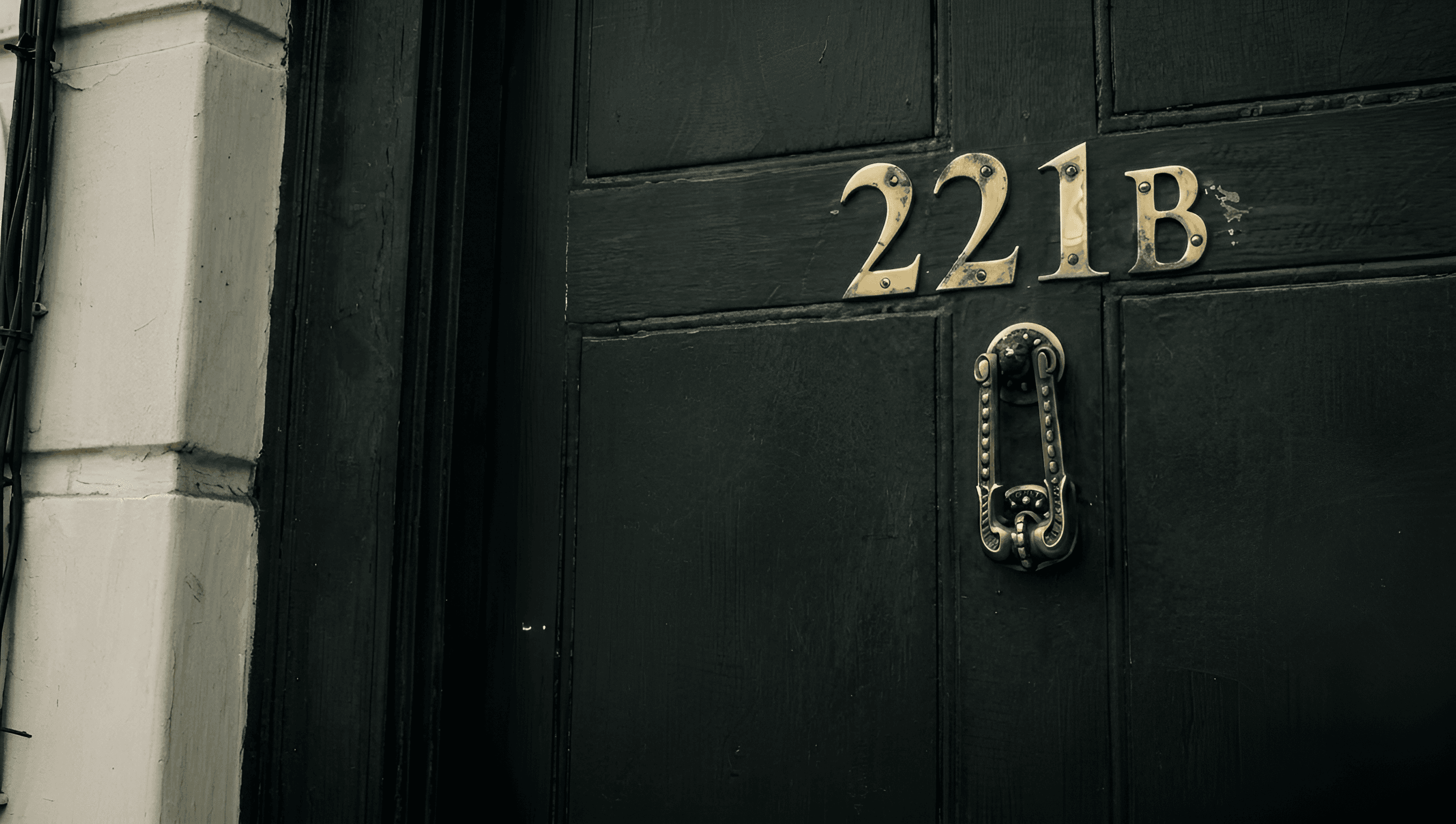 Iconic Door, Enhanced Detail: AI Upscales 221B Photo