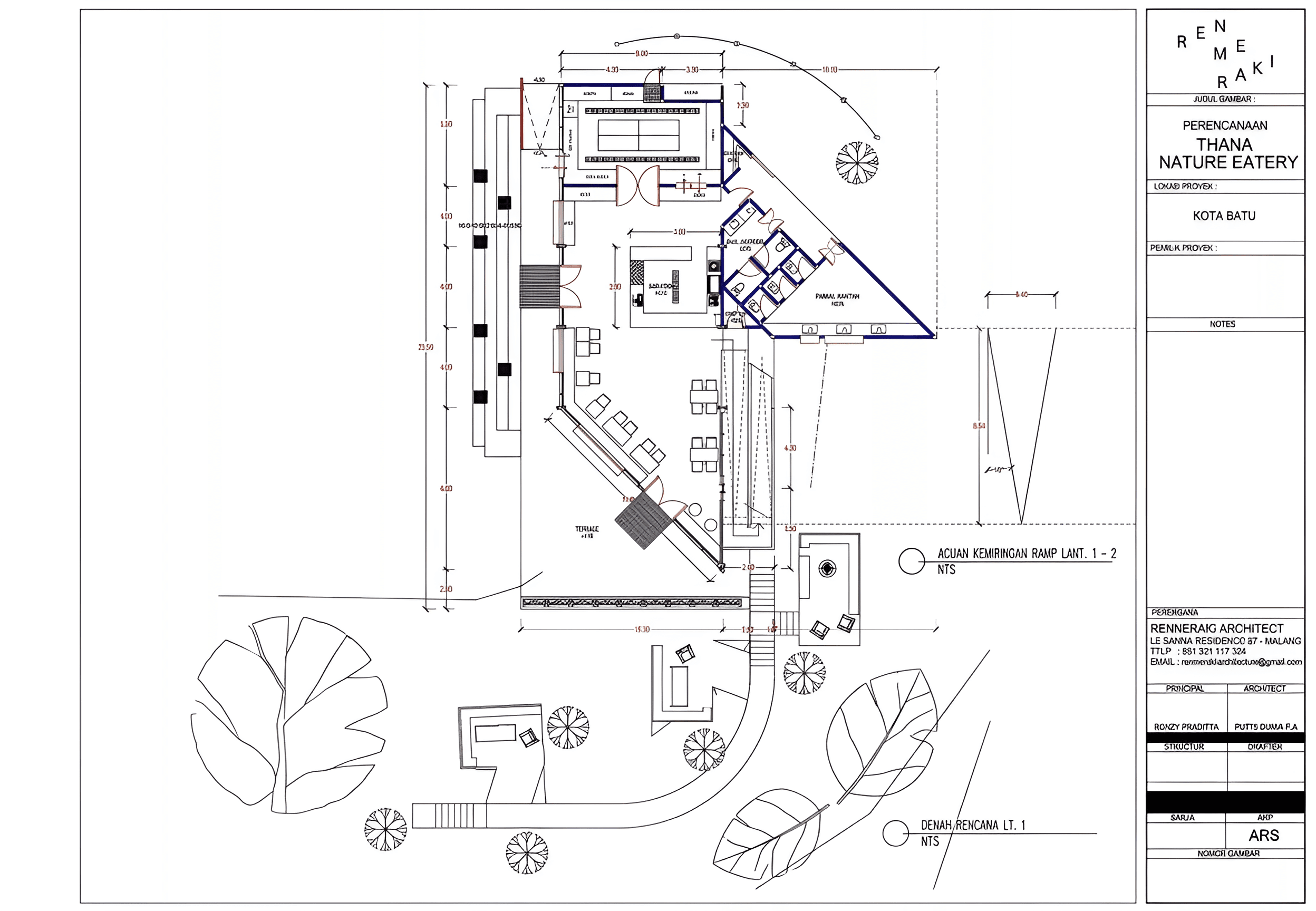 Enhanced Architectural Blueprint | Thana Nature Eatery Plan Sharpened