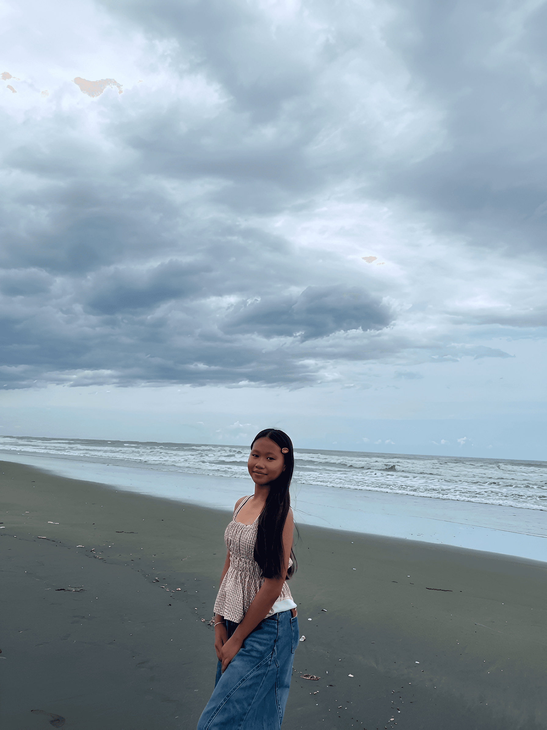 Enhance Beach Photo with Cloudy Sky | AI Image Upscaler