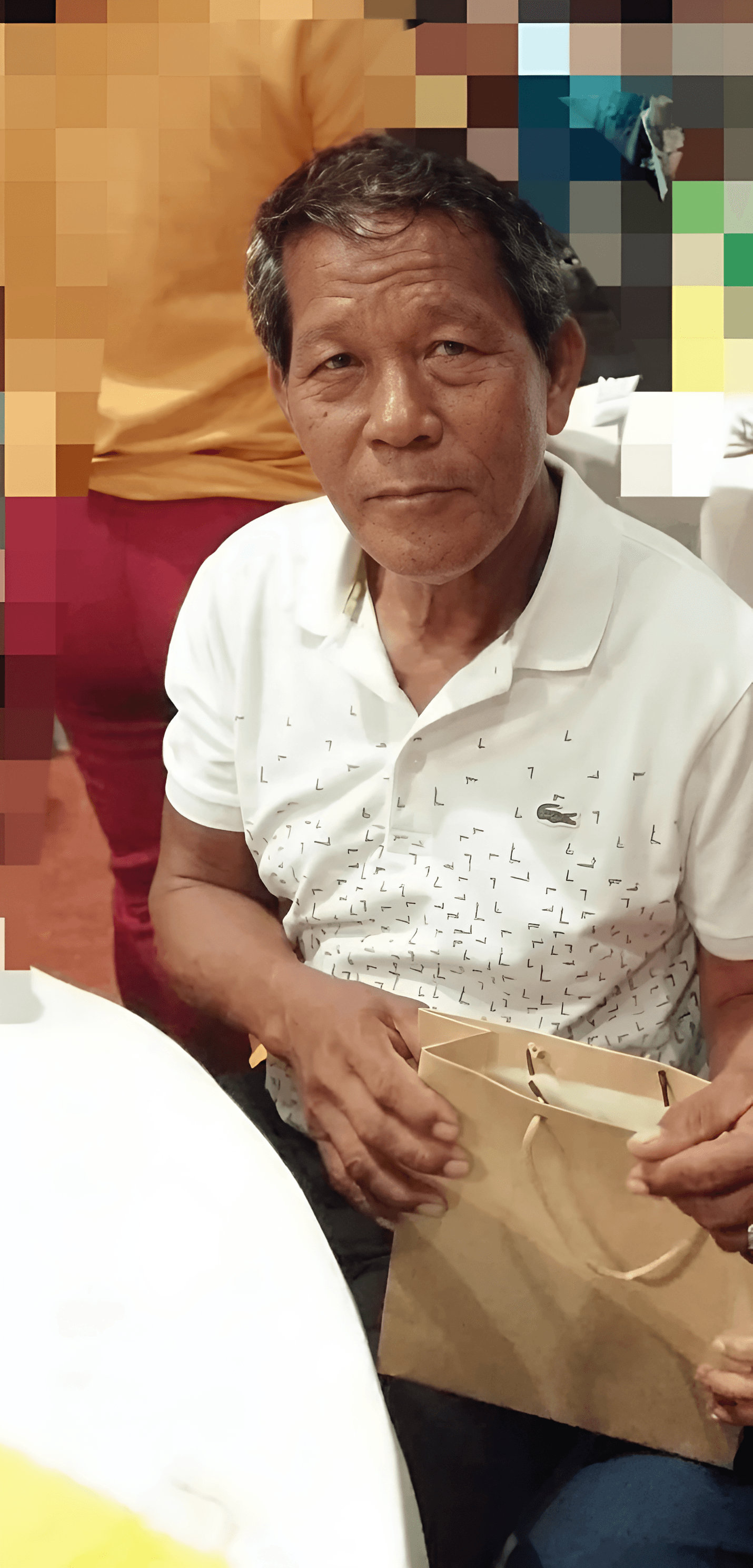 Enhance Blurry Photo: Sharpen Man's Face & Shirt Detail with AI