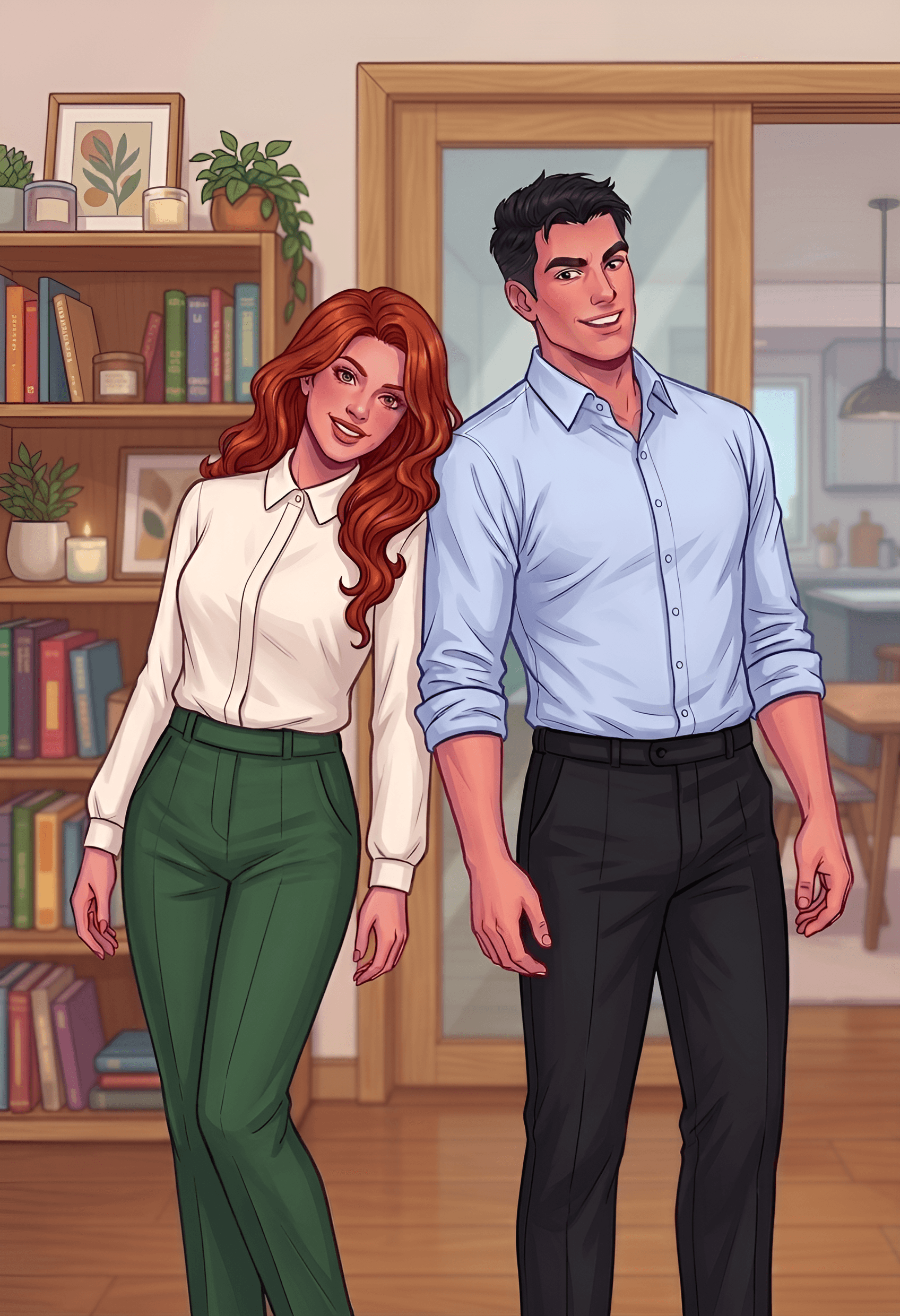 Enhance Cartoon Couple Illustration | AI Upscaling for Digital Art