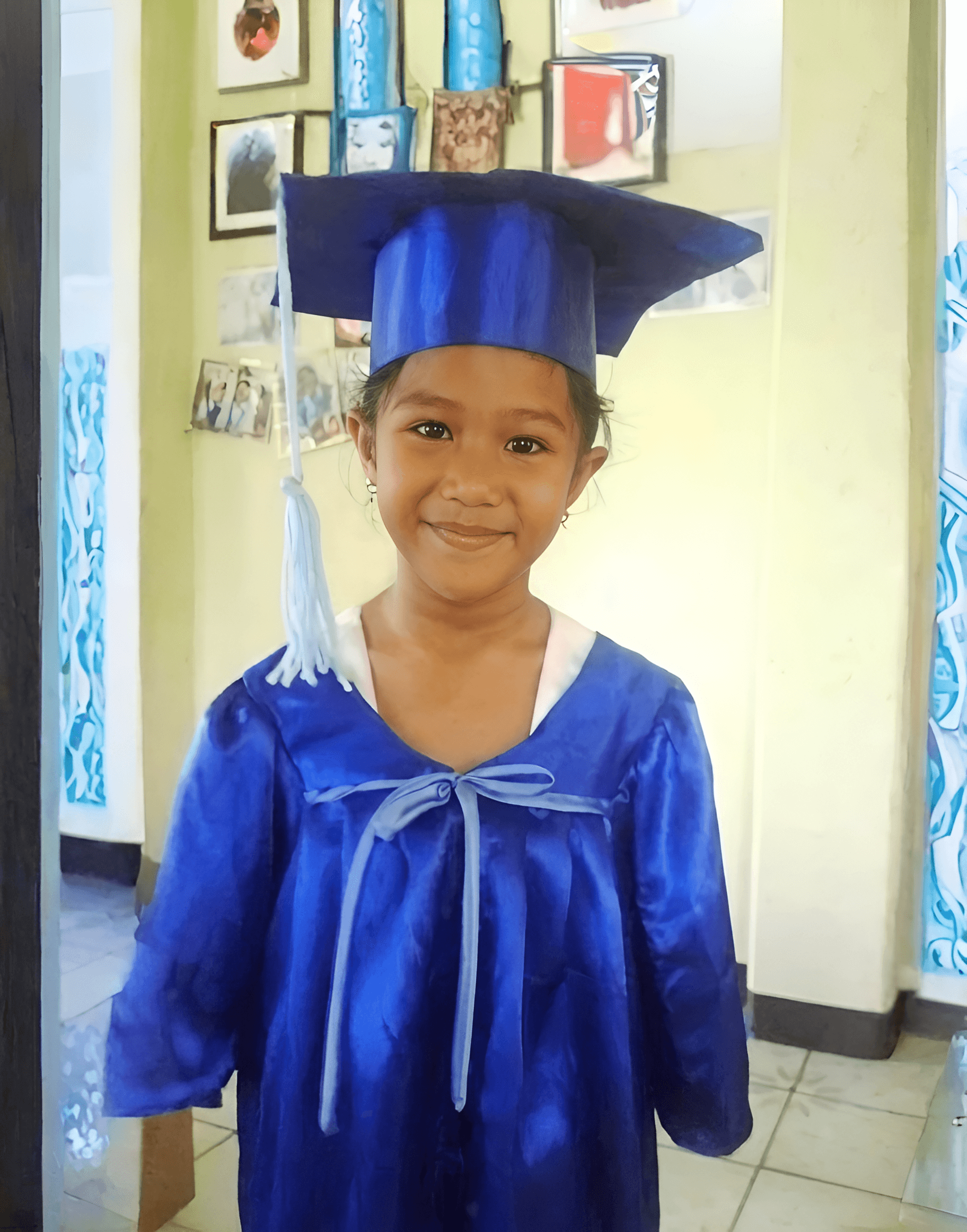 Crystal-Clear Memories: AI Enhances Child's Graduation Photo