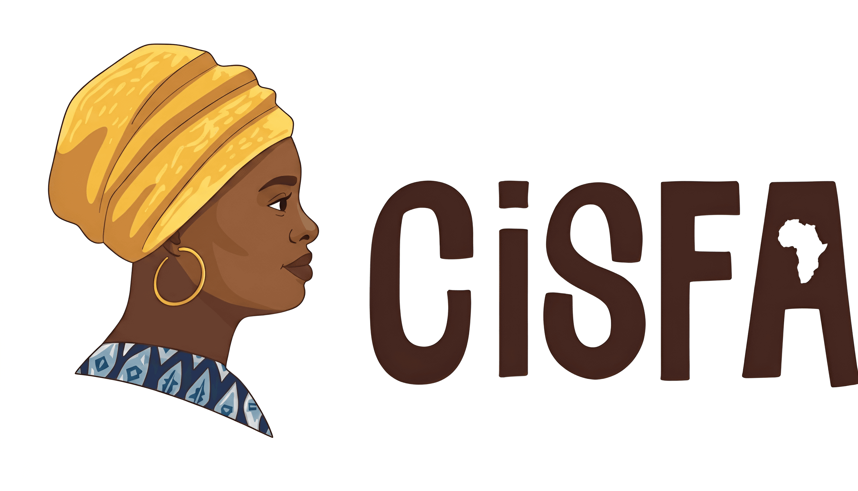 AI Logo Enhancer: Crisp CiSFA Logo with Woman & Africa Map