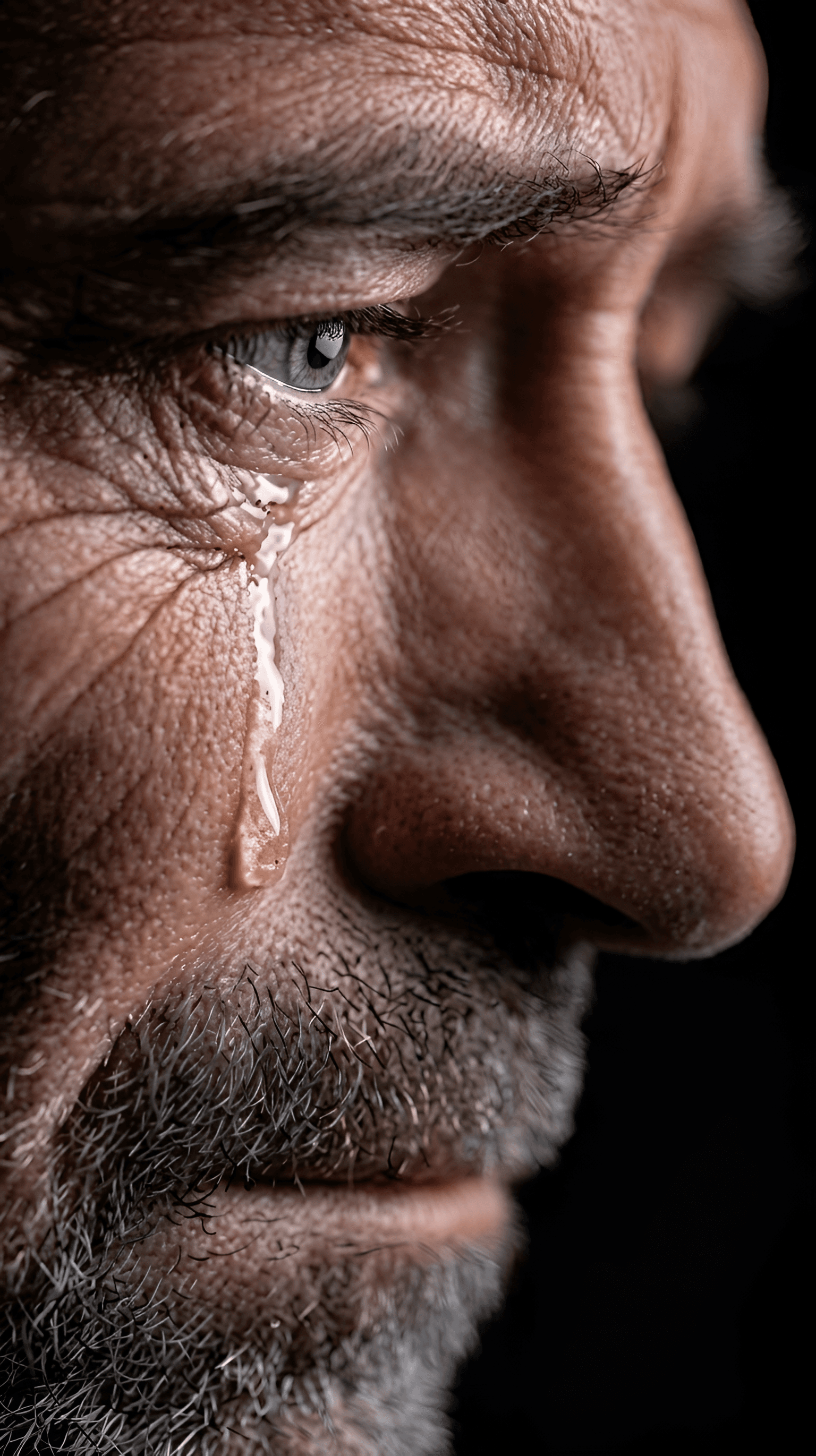 Unveiling Every Emotion: AI Image Enhancer Sharpens Tearful Portrait