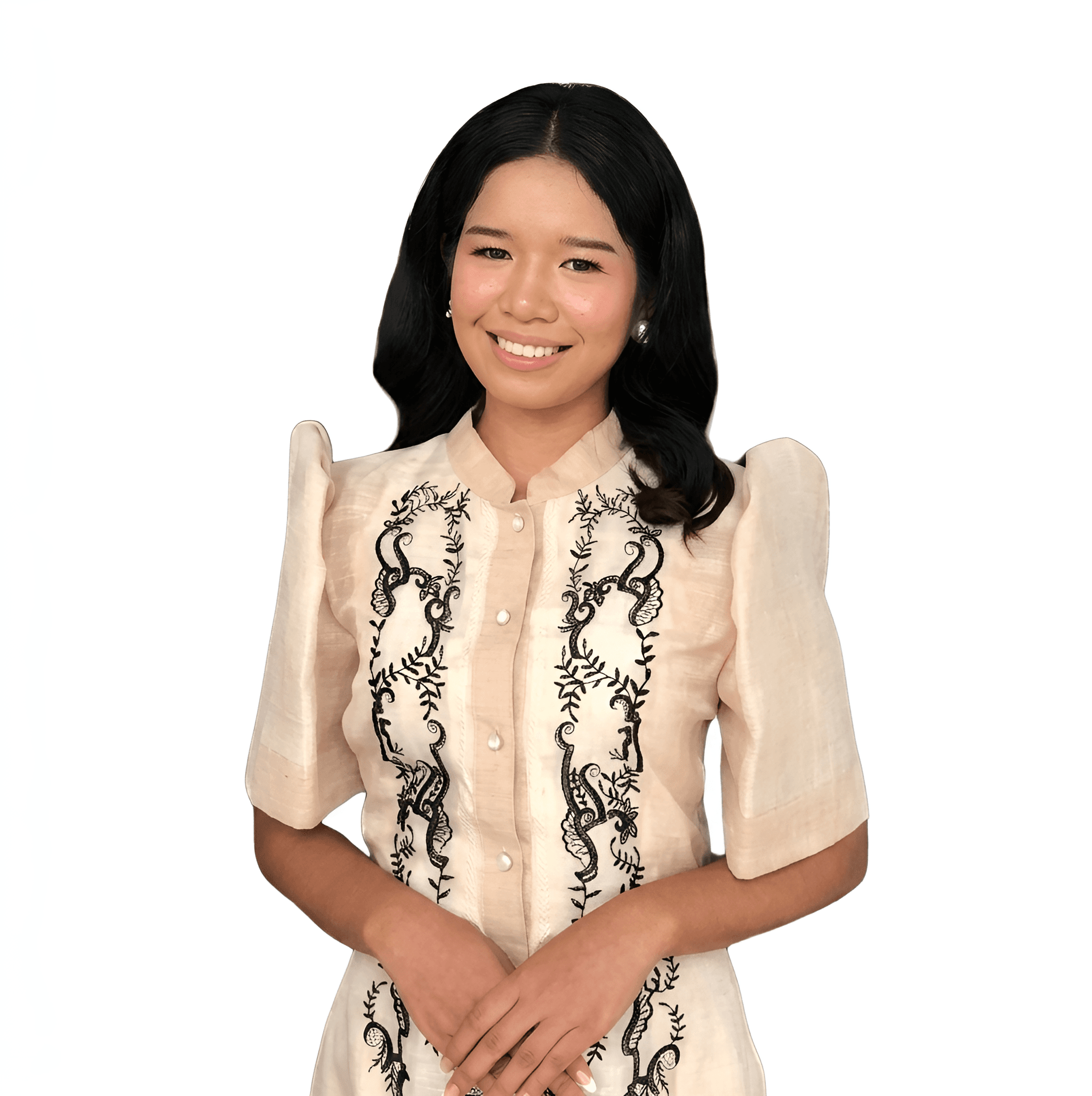 AI Image Enhancer: Sharpen Filipiniana Dress Portrait