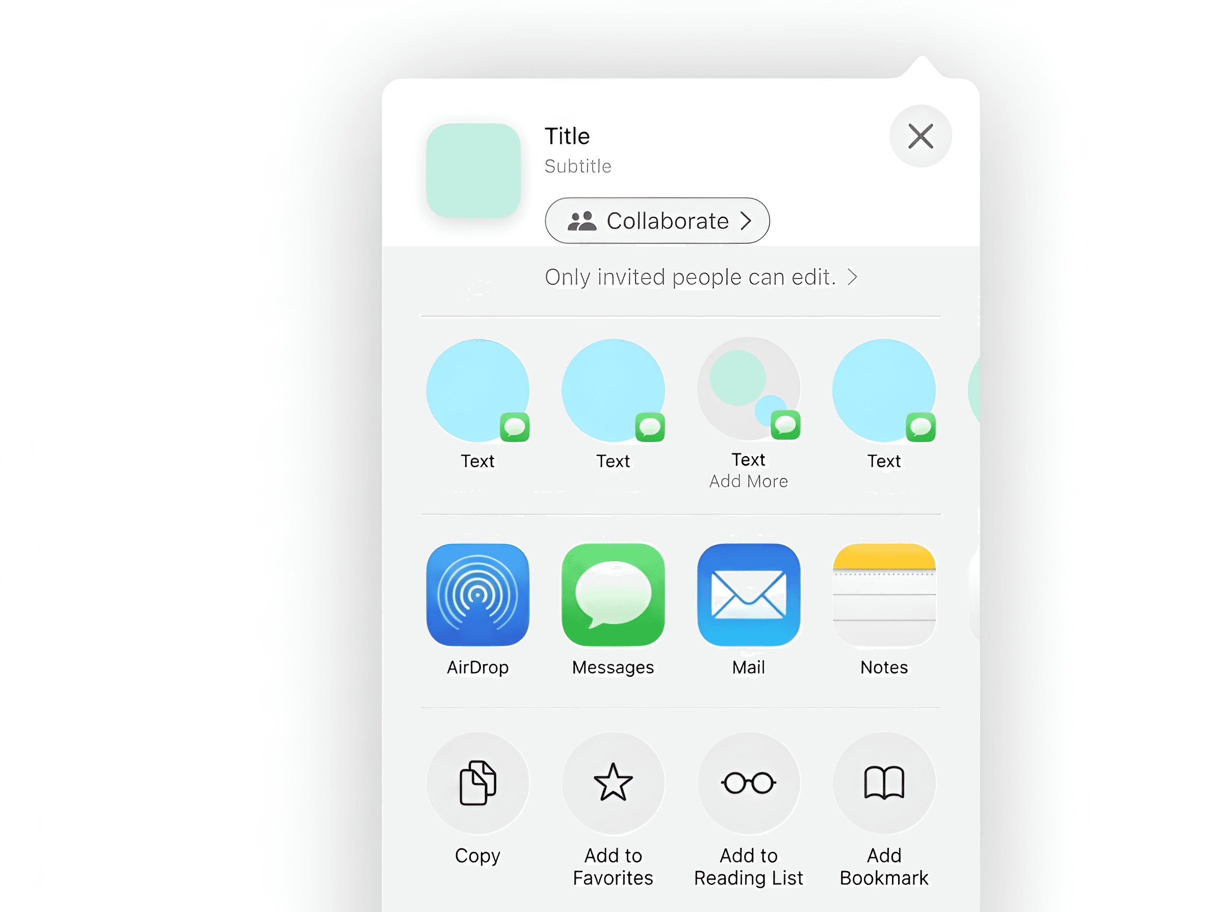 Crystal-Clear UI: AI Enhances iOS Share Sheet Screenshot