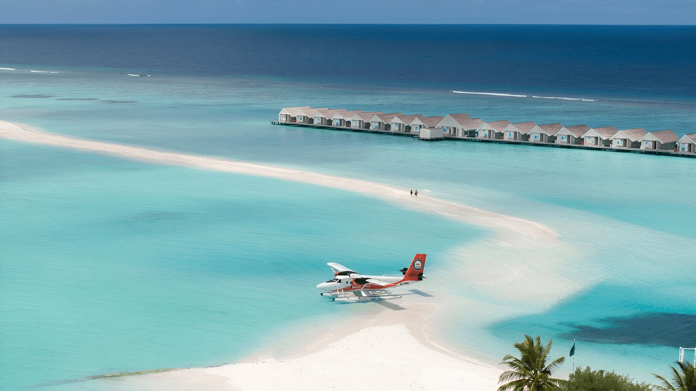 Transforming Travel Photography: Maldives Seaplane Aerial Enhanced