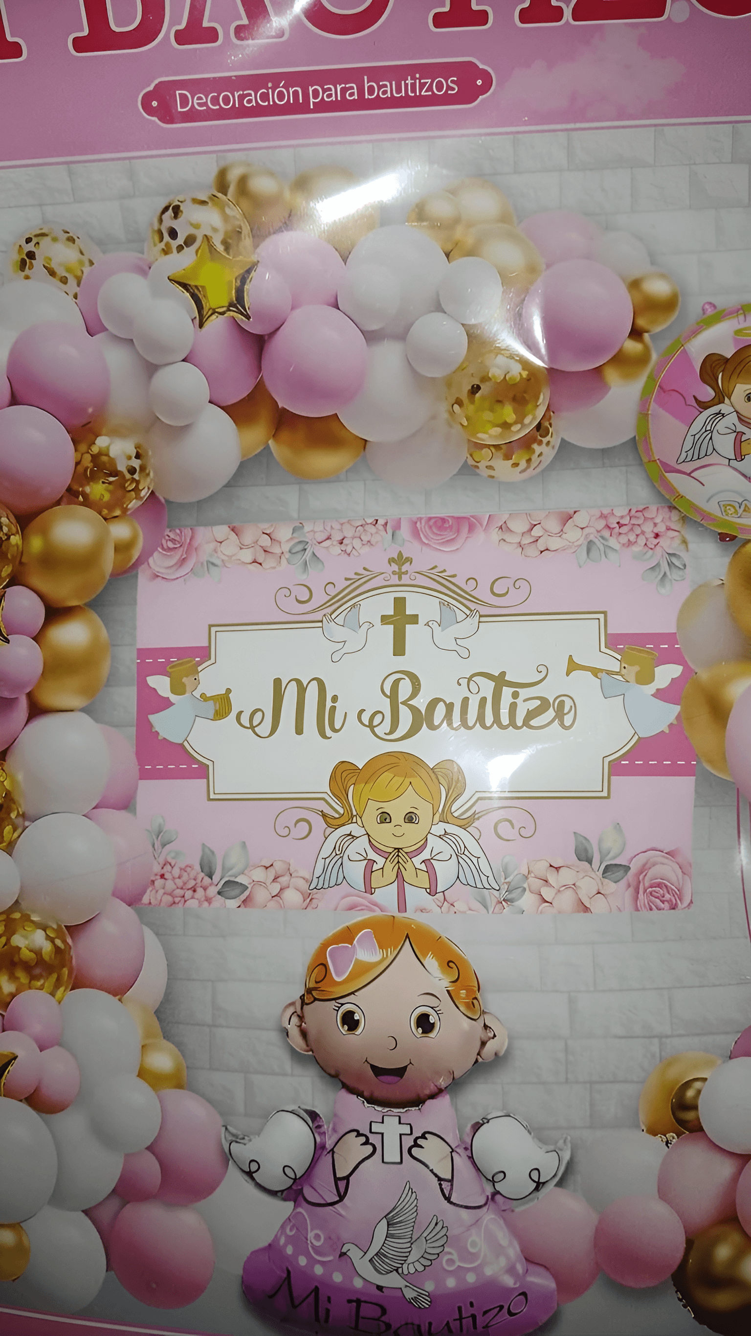 Crystal Clear 'Mi Bautizo' Decor: AI Image Sharpener