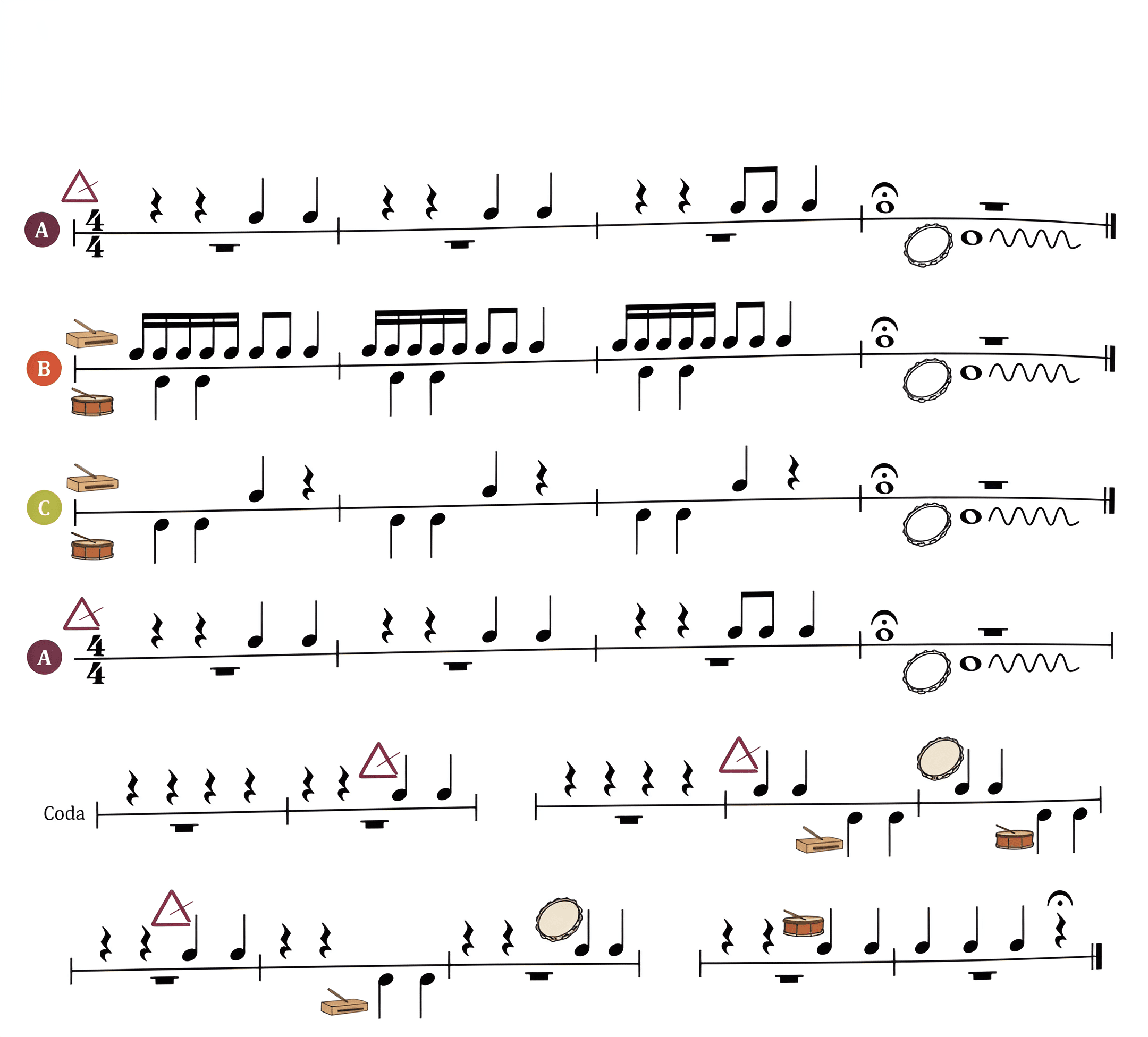 Enhance Blurred Percussion Sheet Music with AI
