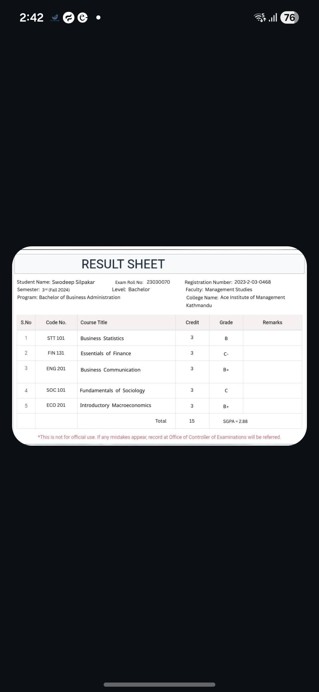 Before — original input