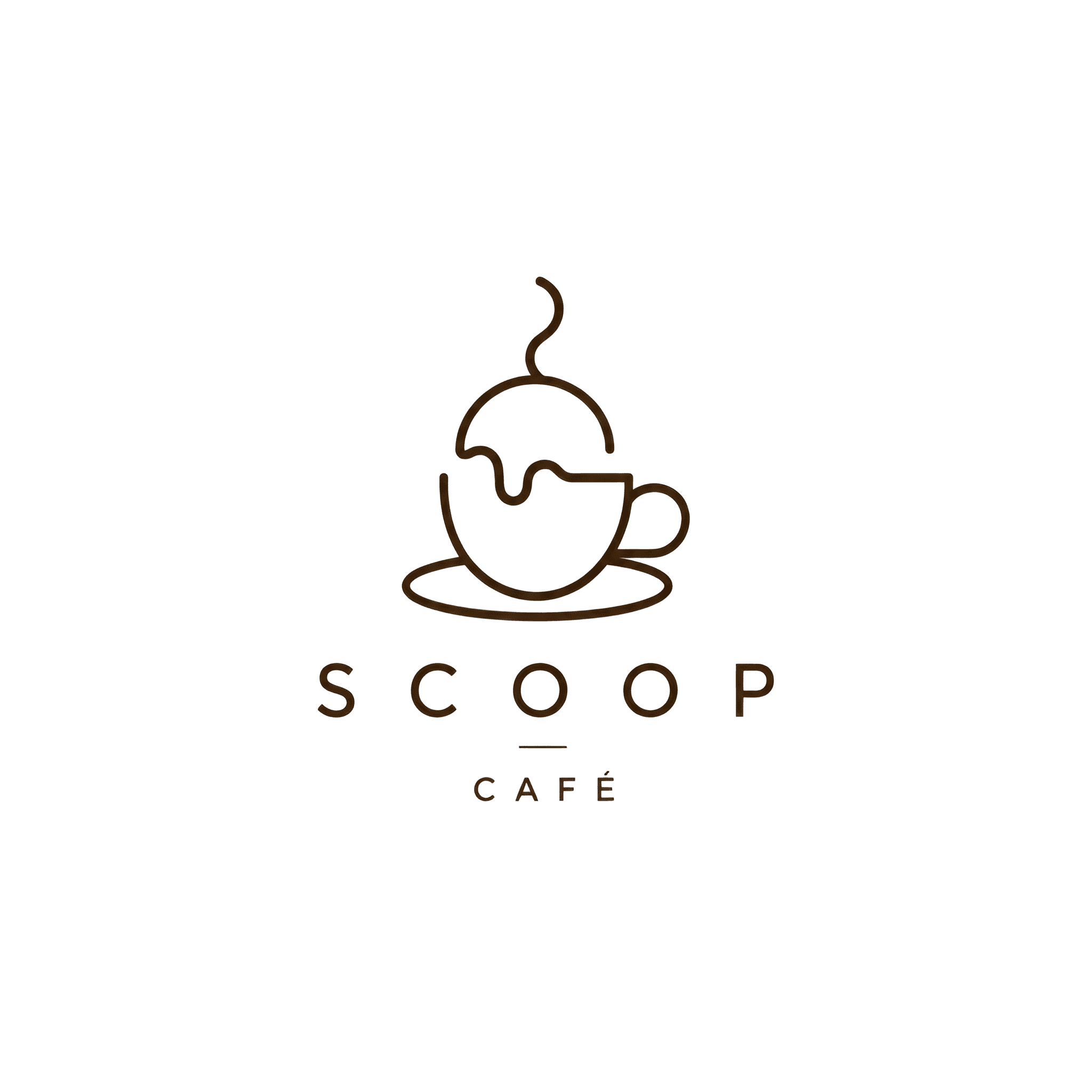 Enhance Scoop Café Logo | AI Image Upscaling & Clarity