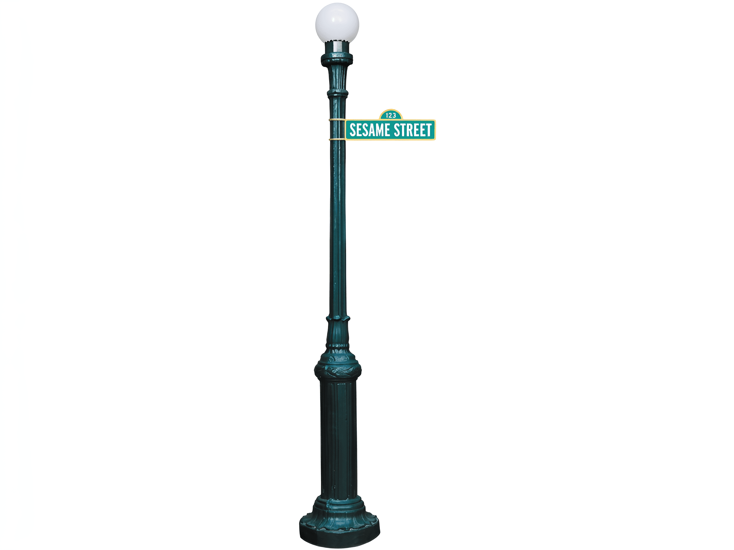 AI Image Enhancer: Sharpening the Sesame Street Lamp Sign