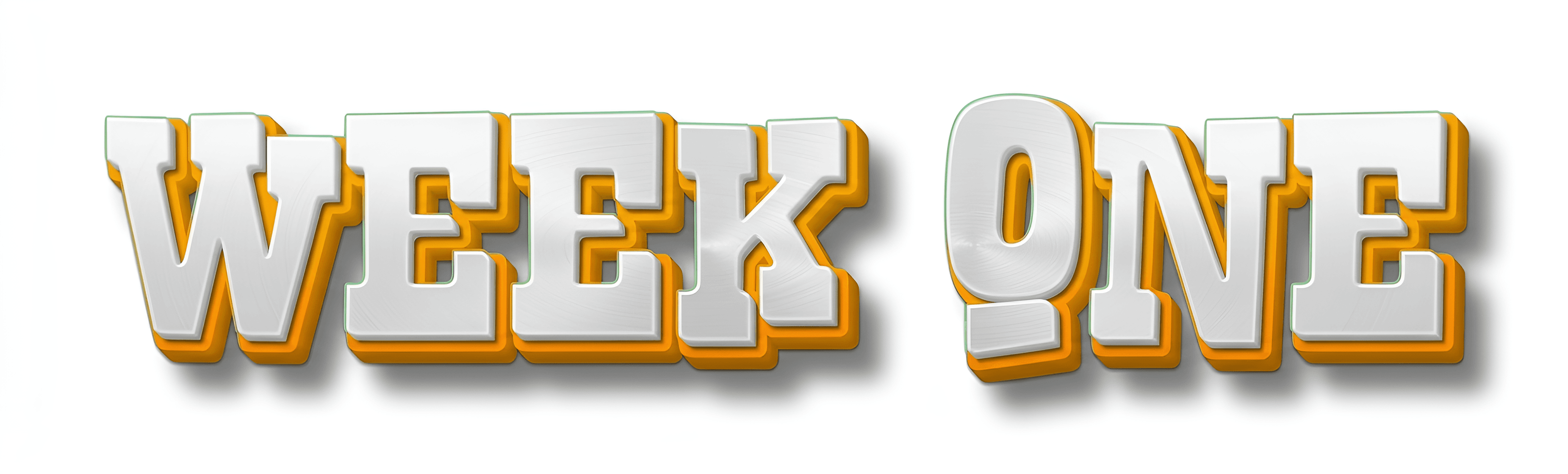 AI Upscale & Enhance 'WEEK ONE' Text Graphic for Clarity
