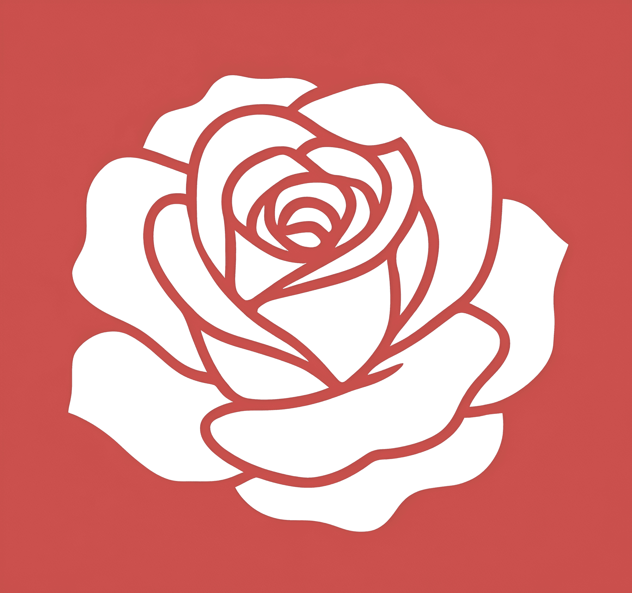 Upscale White Rose Vector Logo | AI Image Enhancer