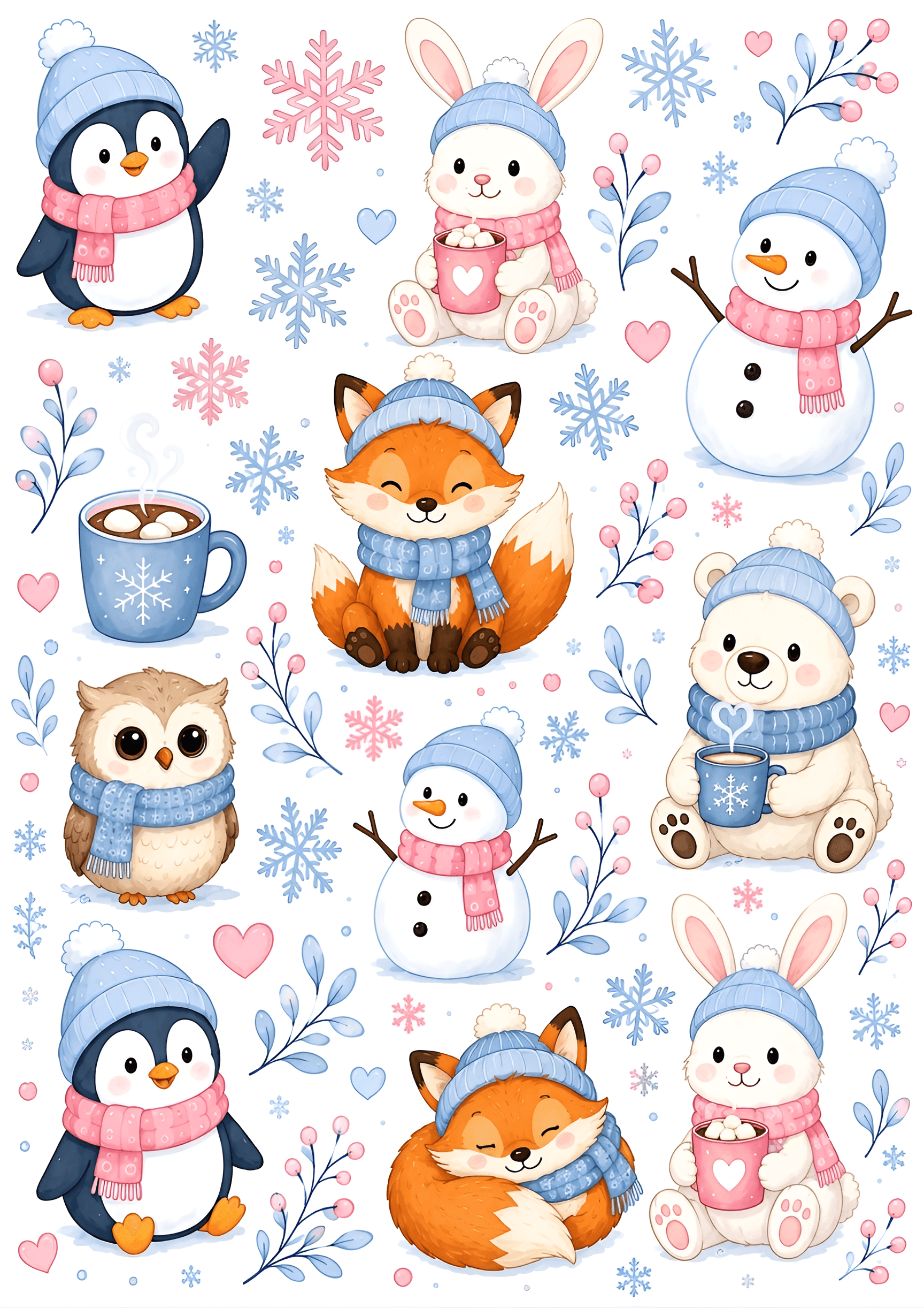 AI Enhancer for Winter Cartoon Illustrations | BgRemovit