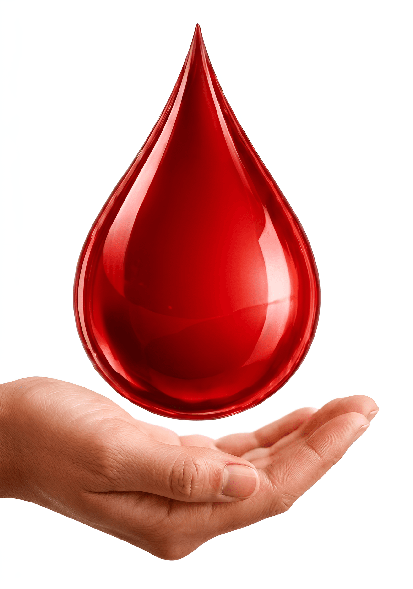Enhanced Blood Drop Image: Sharper Detail for Medical Graphics