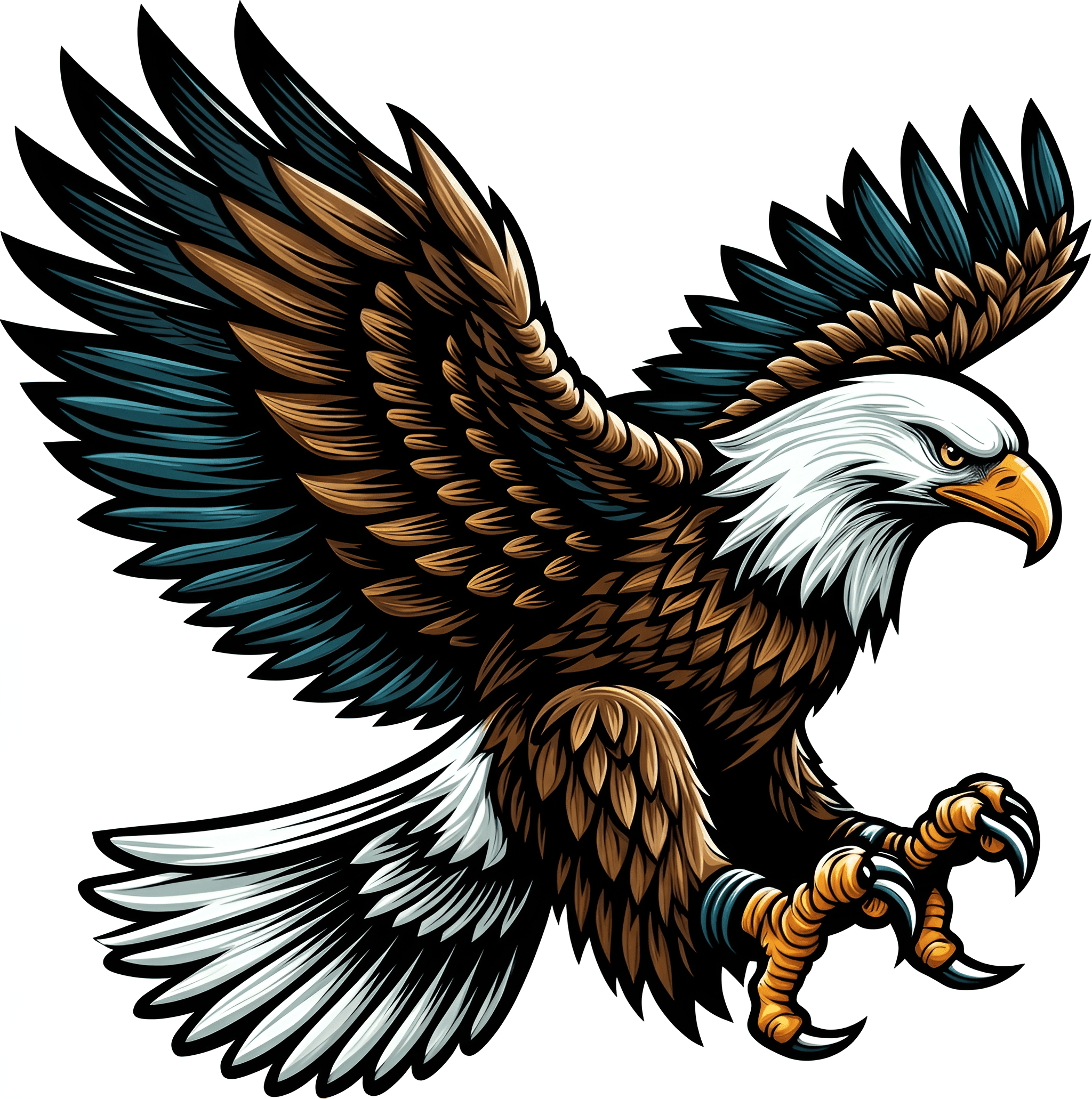 Unleash the Power of Detail: Watermark-Free Eagle Illustration