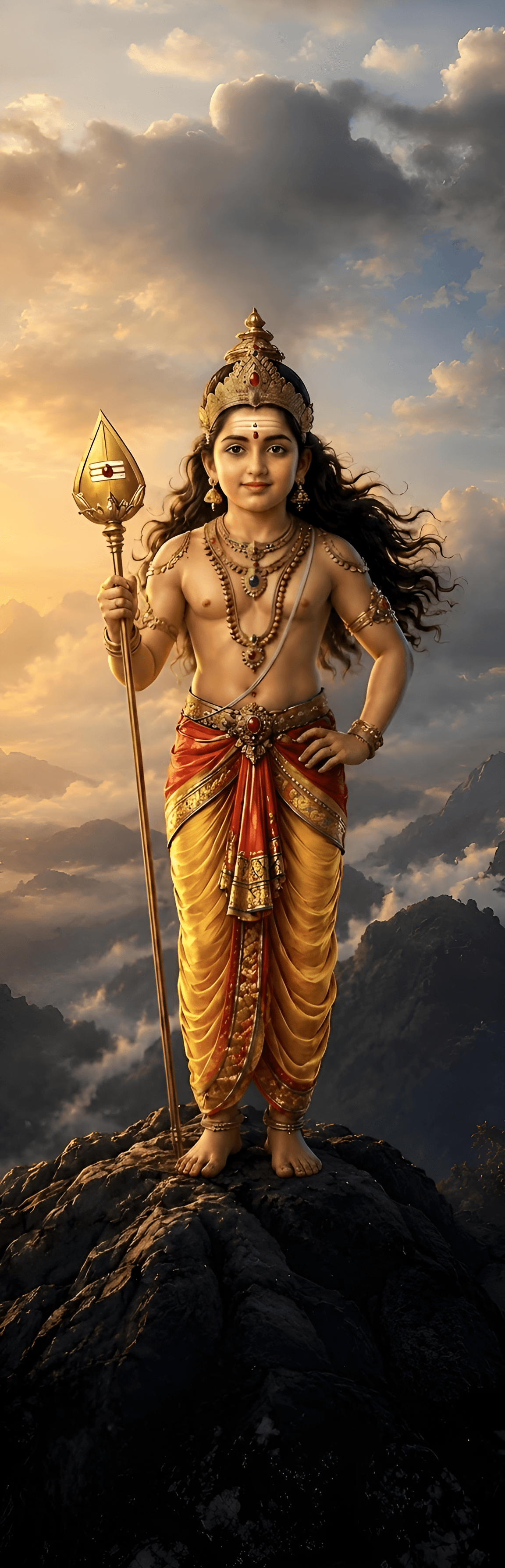 AI Image Enhancement: Lord Murugan Portrait Upscale