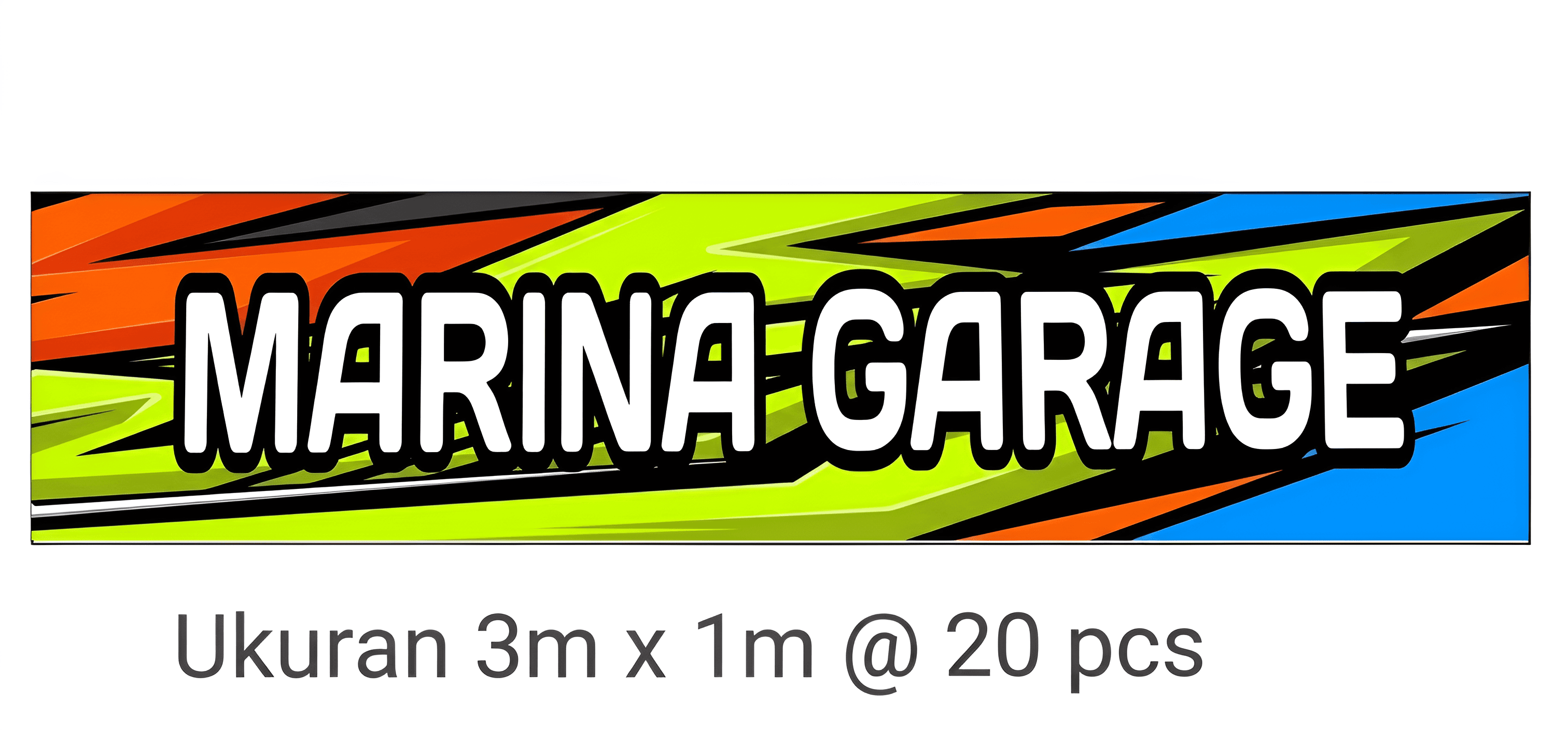 Enhanced Marina Garage Banner Design - AI Upscaling & Sharpening