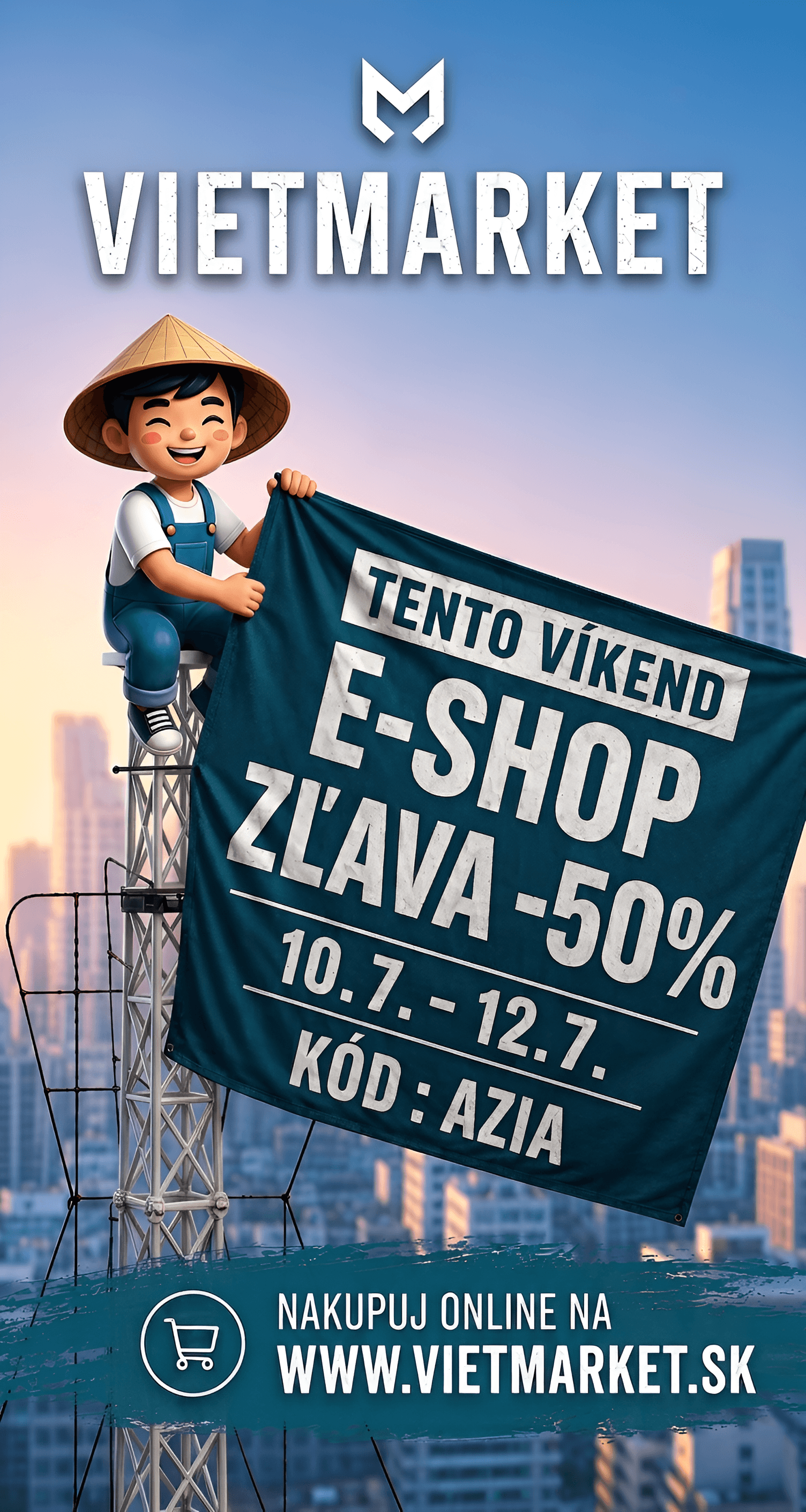 Enhanced Vietmarket Ad Image | AI Image Upscaling