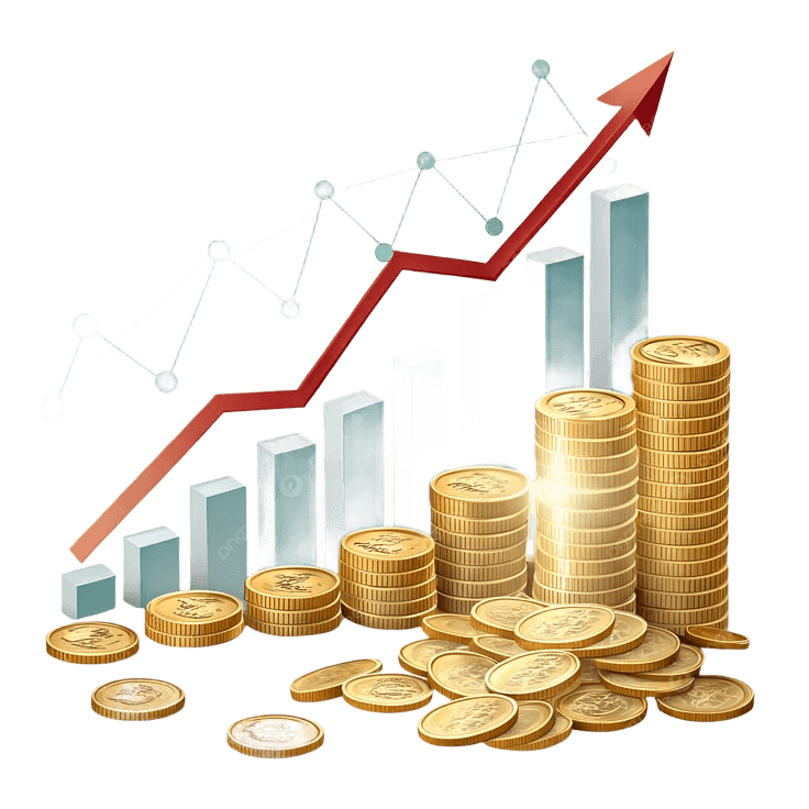 Remove Background from Financial Growth Chart with Coins | BgRemovit