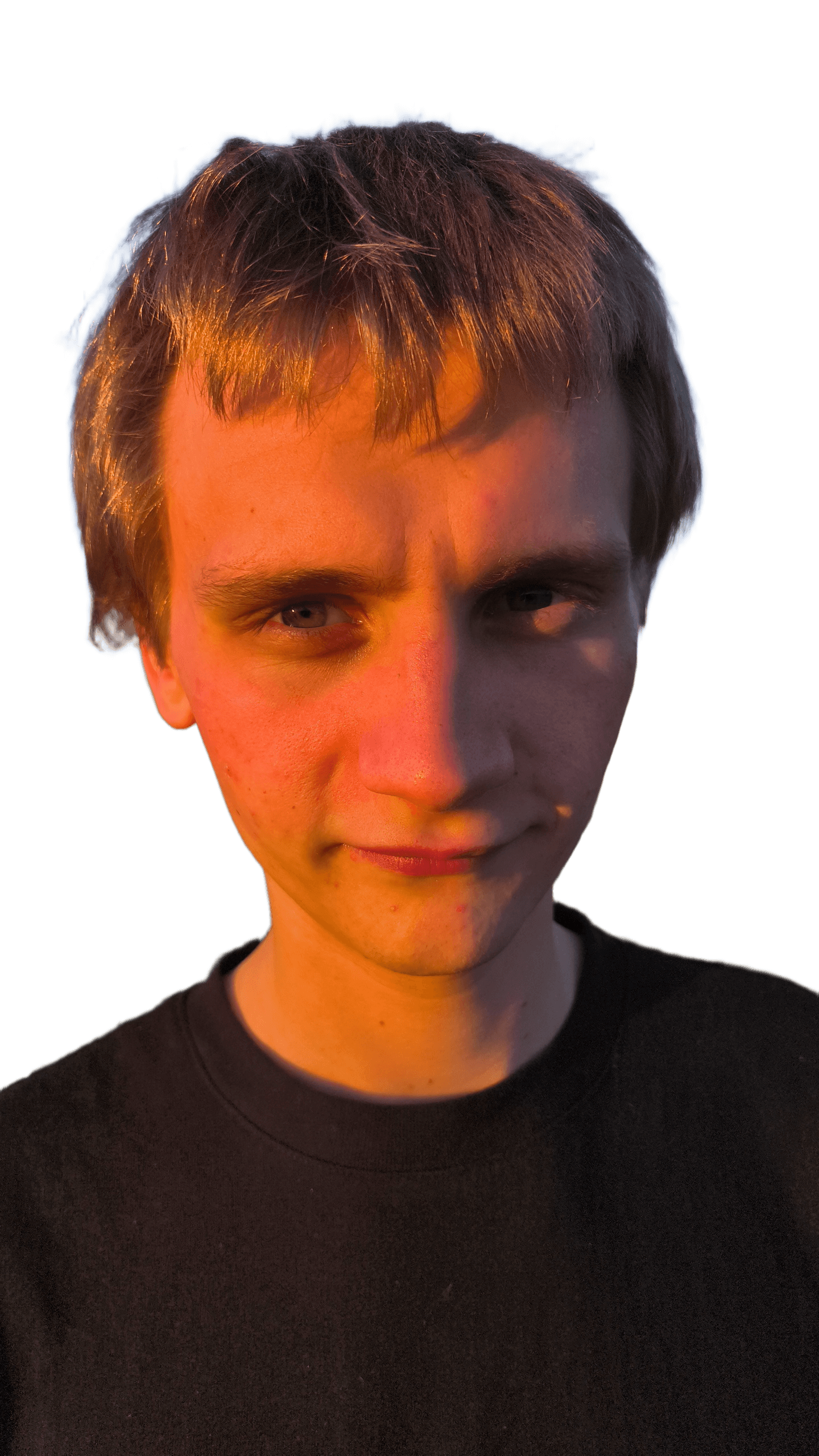 Flawless Background Removal from Challenging Golden Hour Portrait