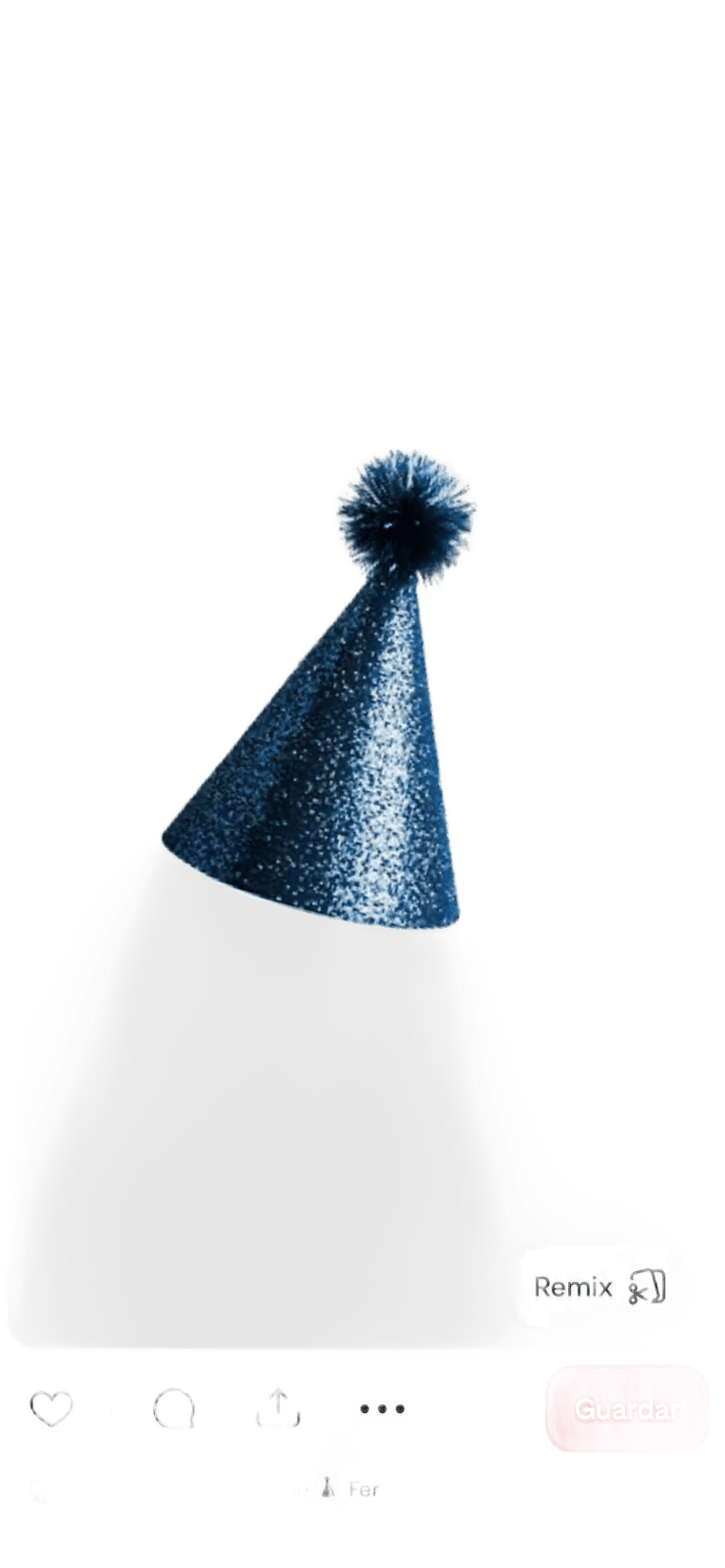 Sparkling Results: Remove Background from Glitter Party Hat with Shadow