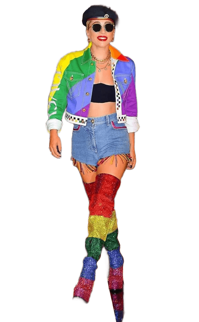 Lady Gaga Rainbow Outfit Background Removal | BgRemovit AI