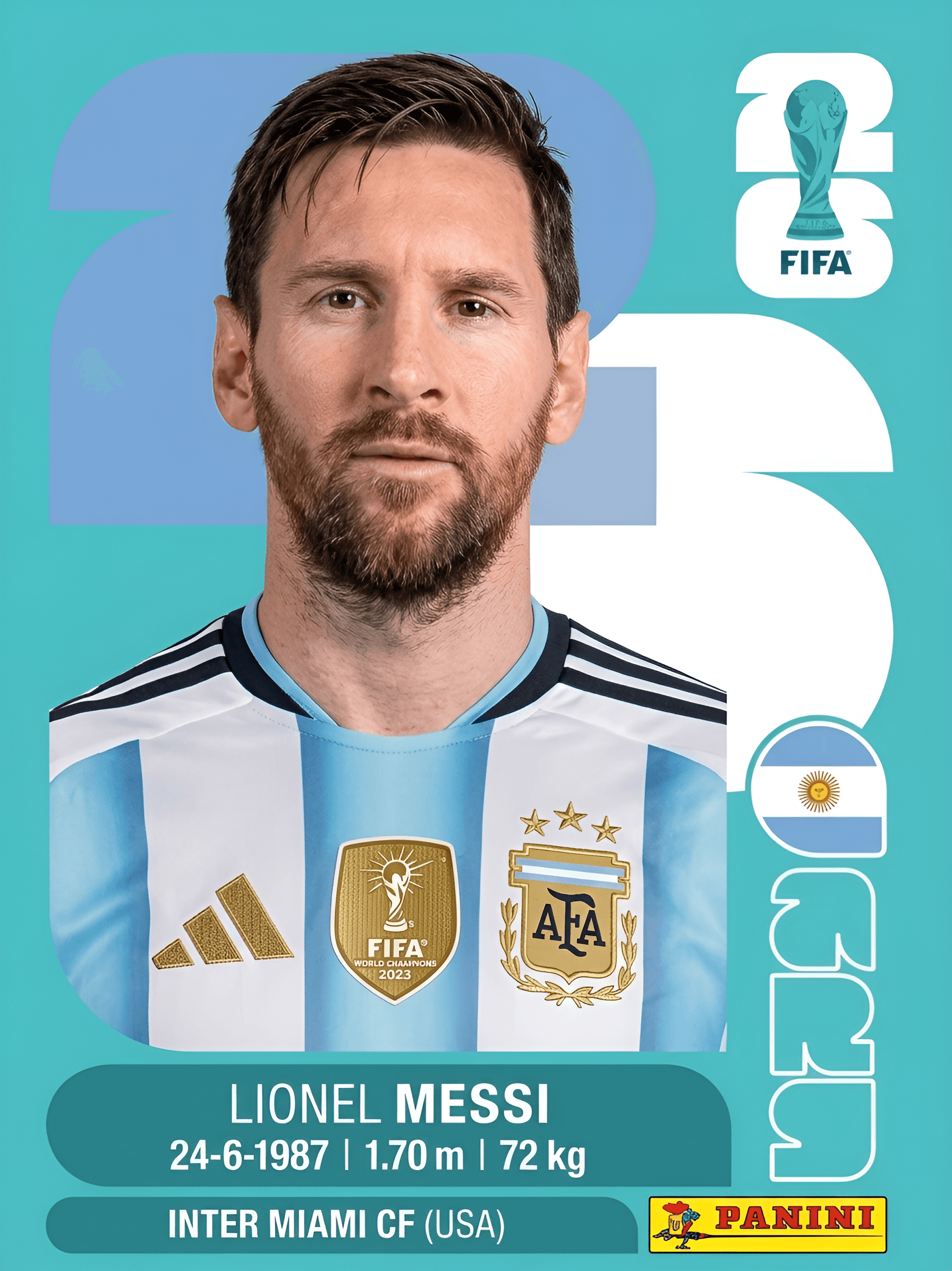 Unlocking Every Detail: Lionel Messi Panini Card Enhanced by AI