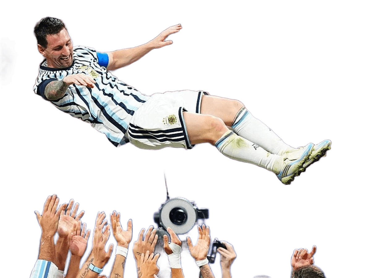 Remove Background from Messi Celebration Photo | BgRemovit AI