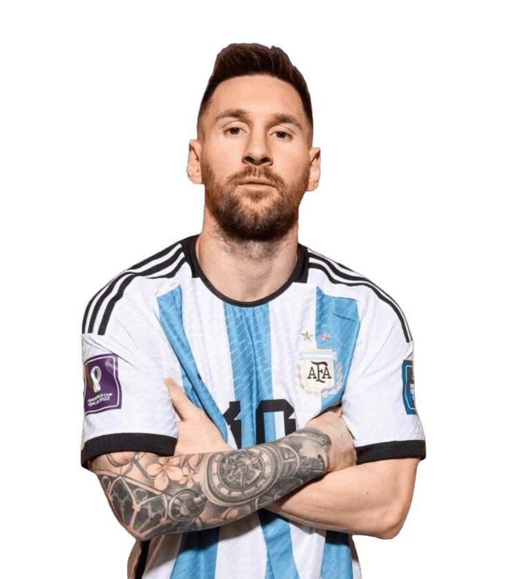 Lionel Messi Transparent Background | Argentina Jersey Cutout PNG