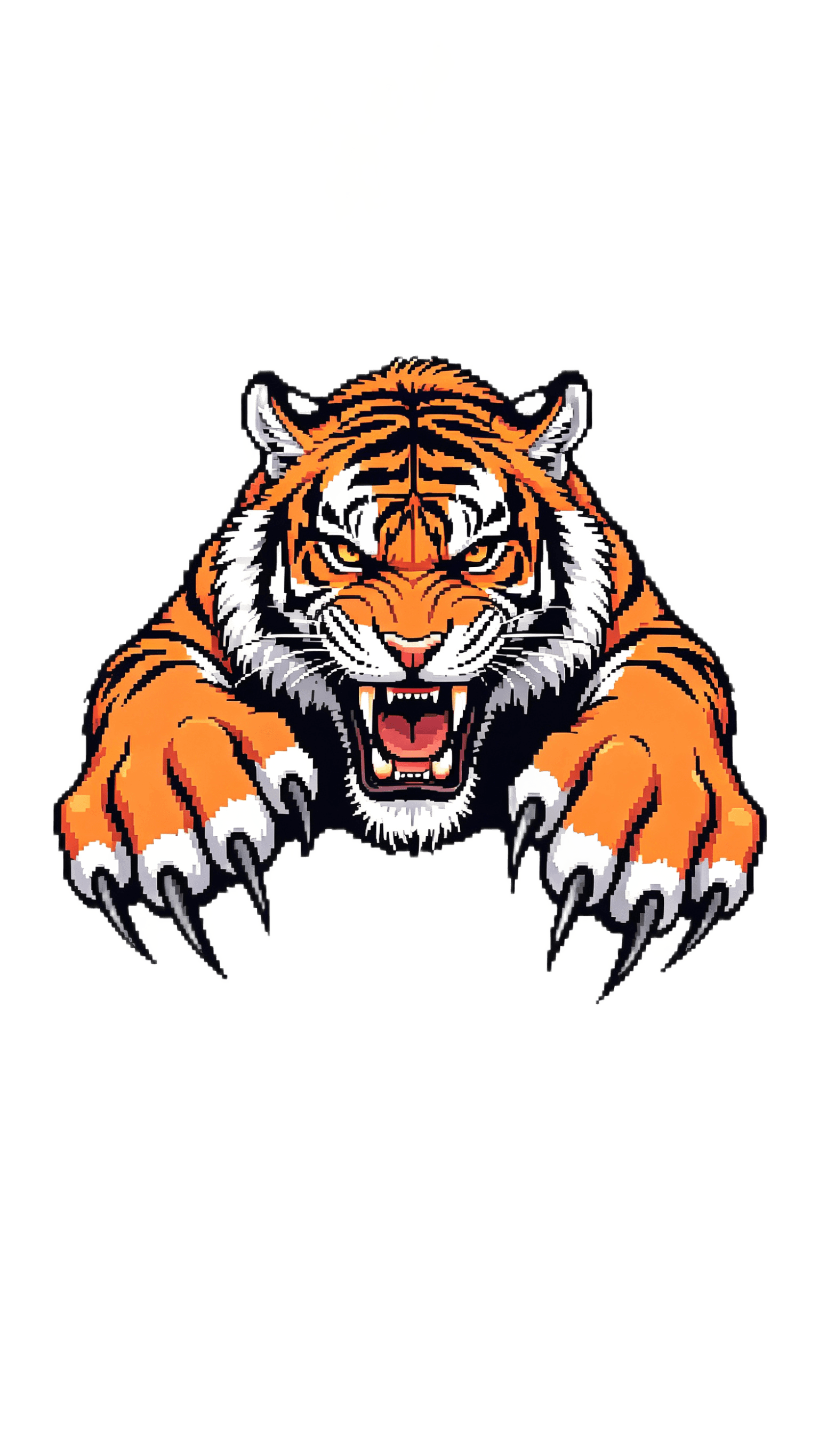 Pixel Art Tiger Background Removal | BgRemovit AI