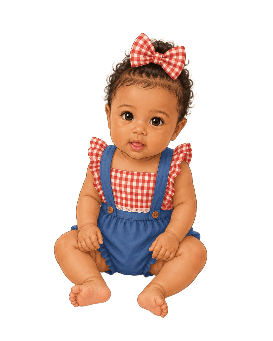 Flawless BG Removal: Baby Illustration with Curly Hair | BgRemovit