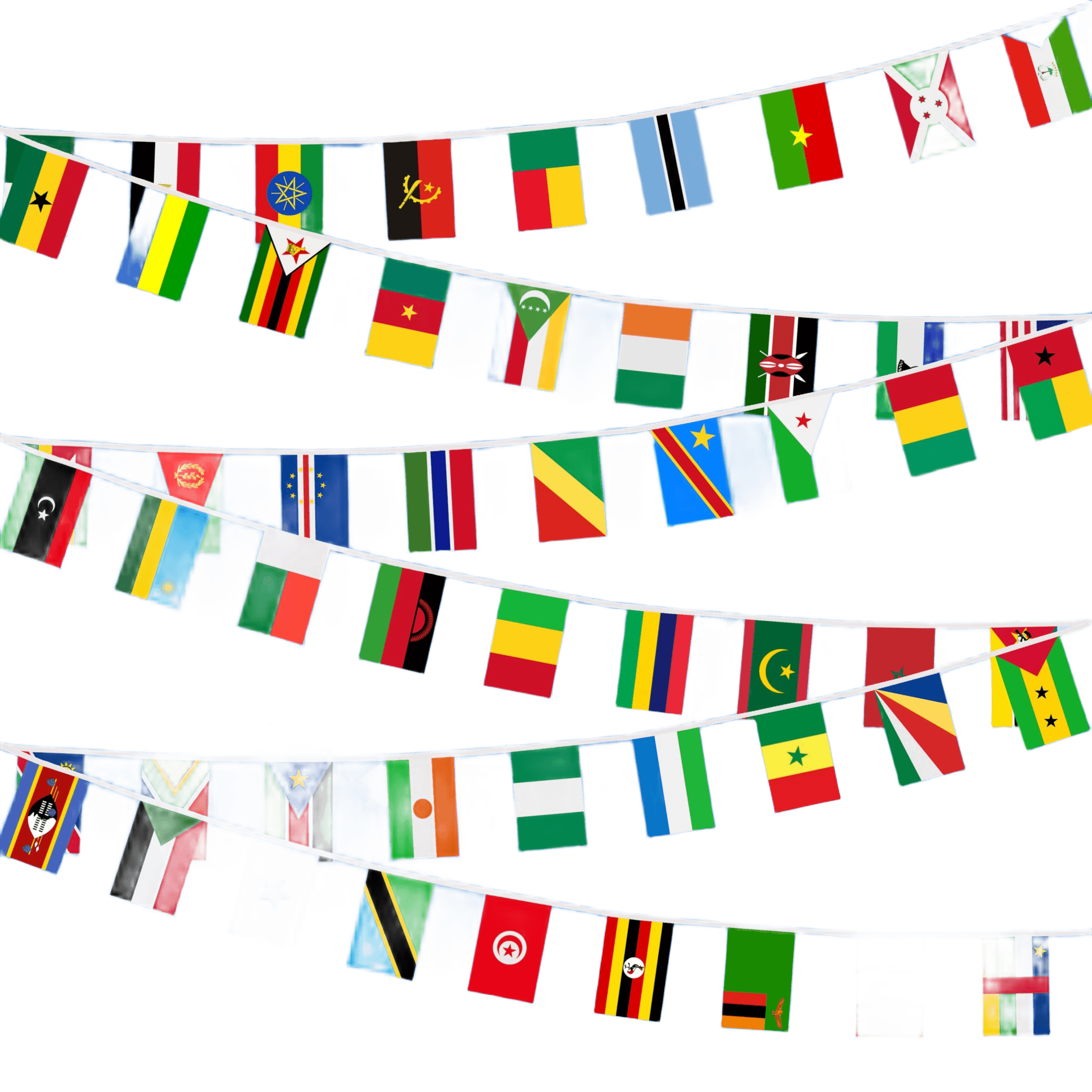 Perfect Background Removal for Complex Flag Bunting