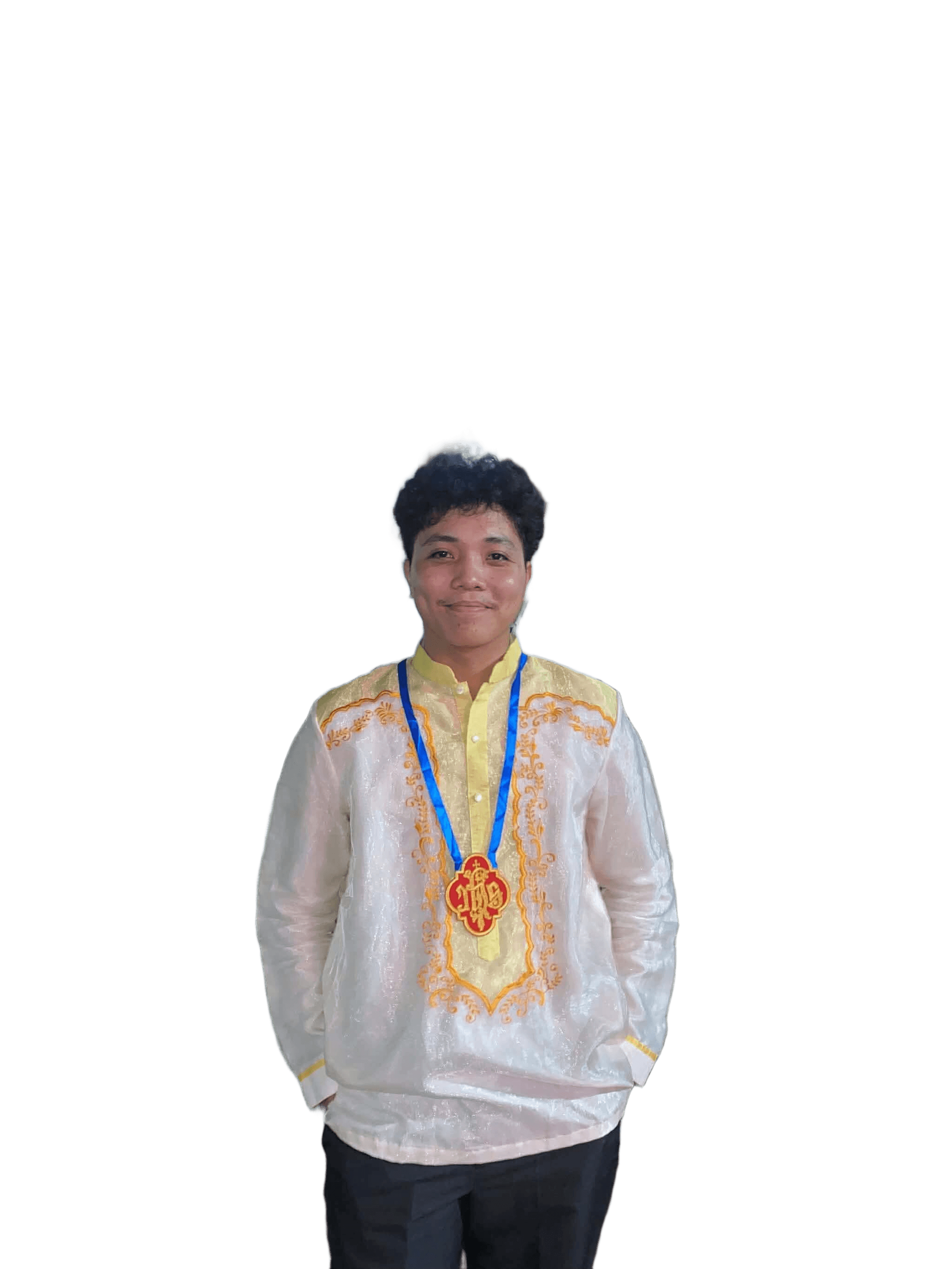 AI Background Removal: Man in Traditional Attire, Night Photo