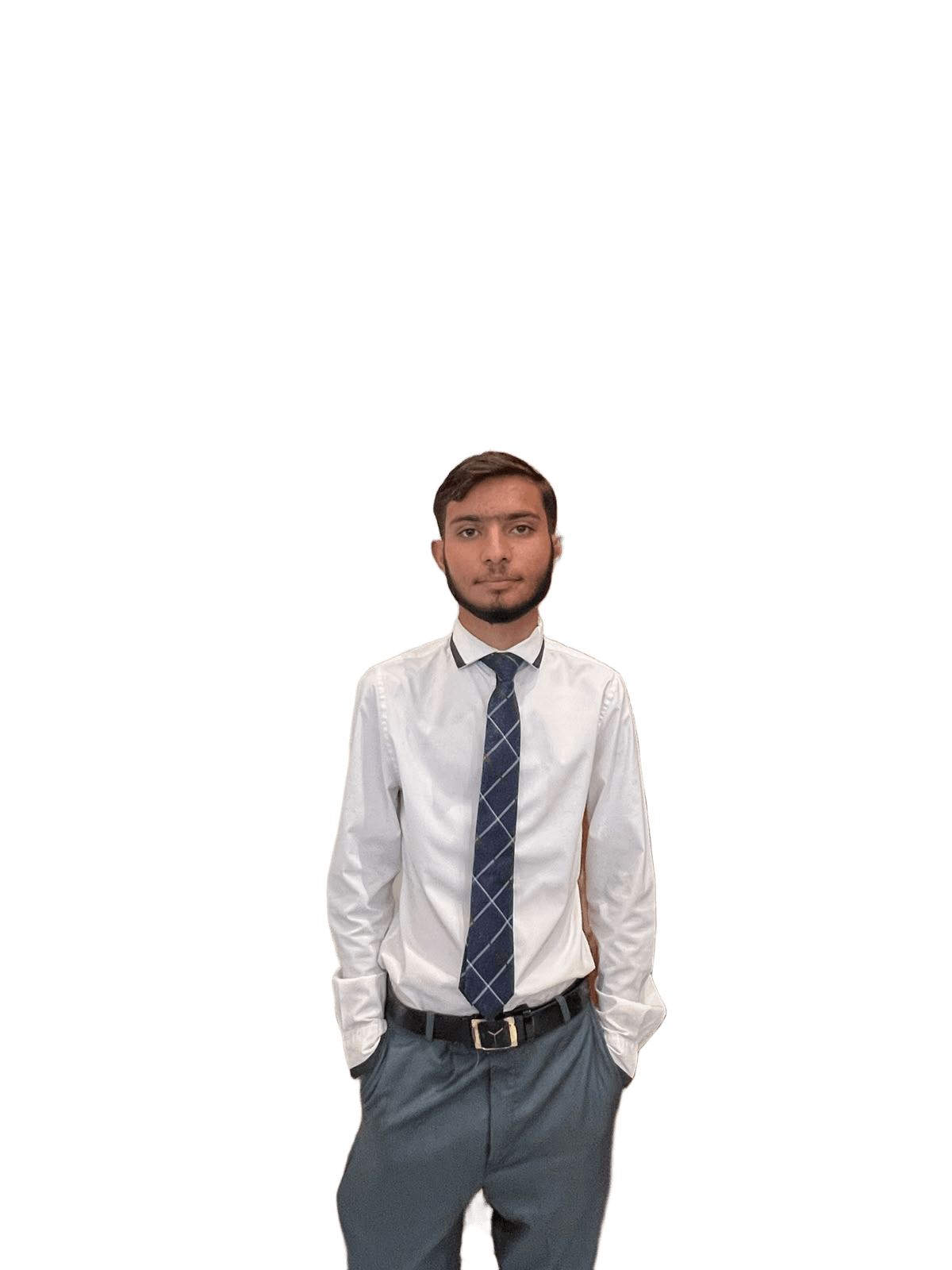 AI Remove Background: Man in White Shirt & Tie - BgRemovit