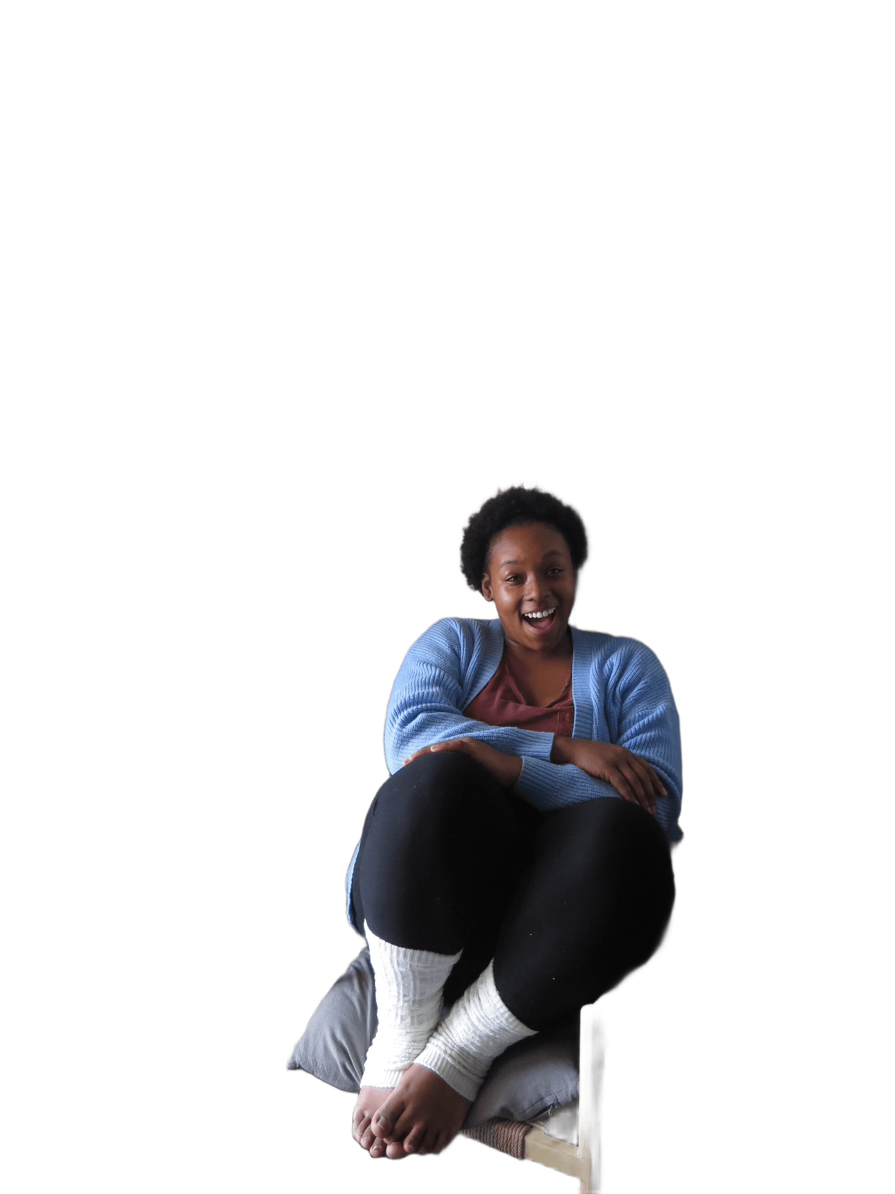 Remove Background from Seated Woman on Chair - BgRemovit