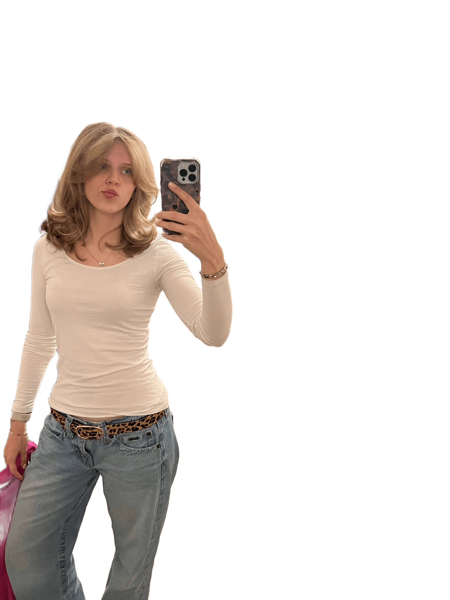 Remove Background from Selfie | Girl in Hallway | BgRemovit