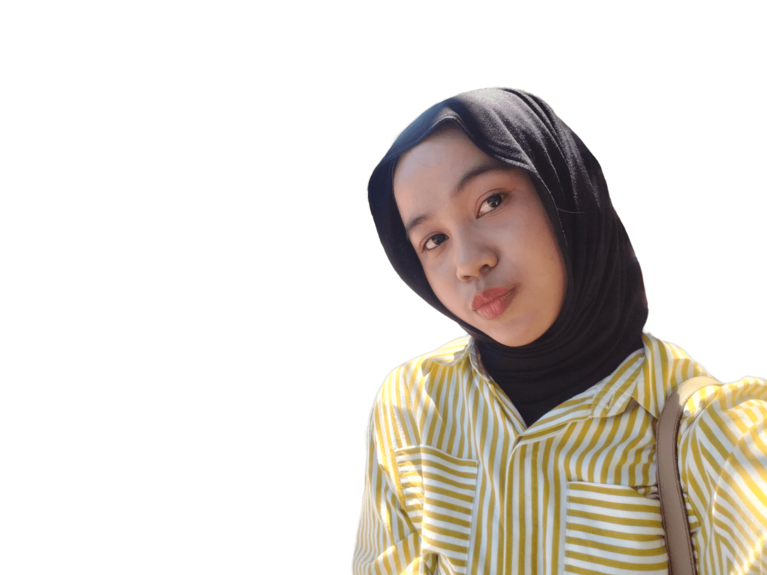 AI Background Removal: Woman in Hijab, Outdoor Portrait