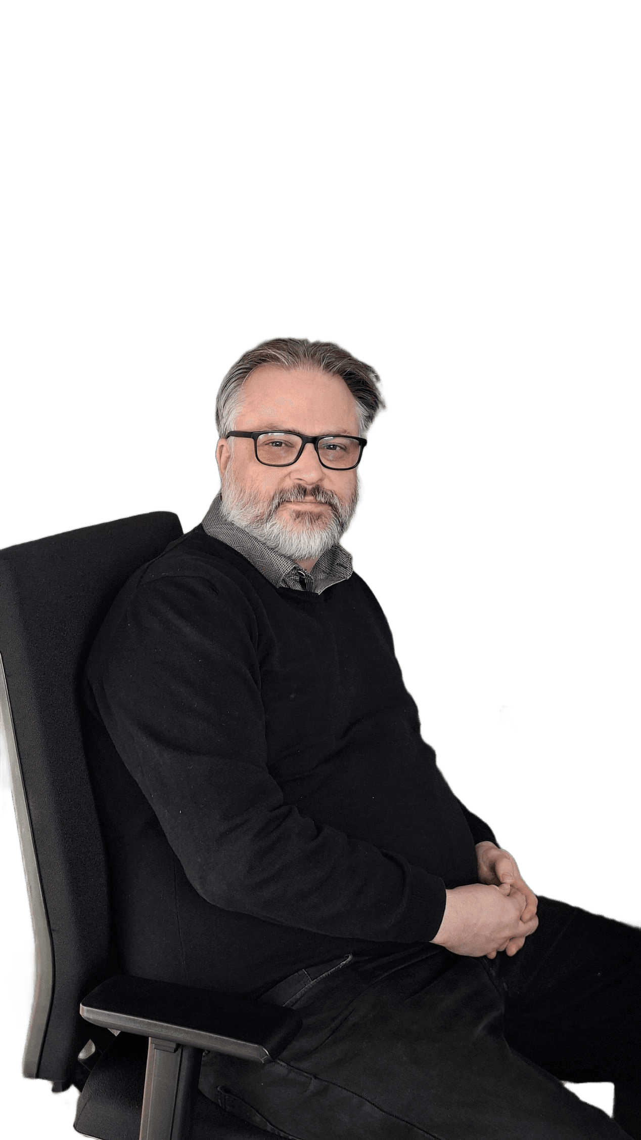 Remove Background from Professional Portrait in Office Chair